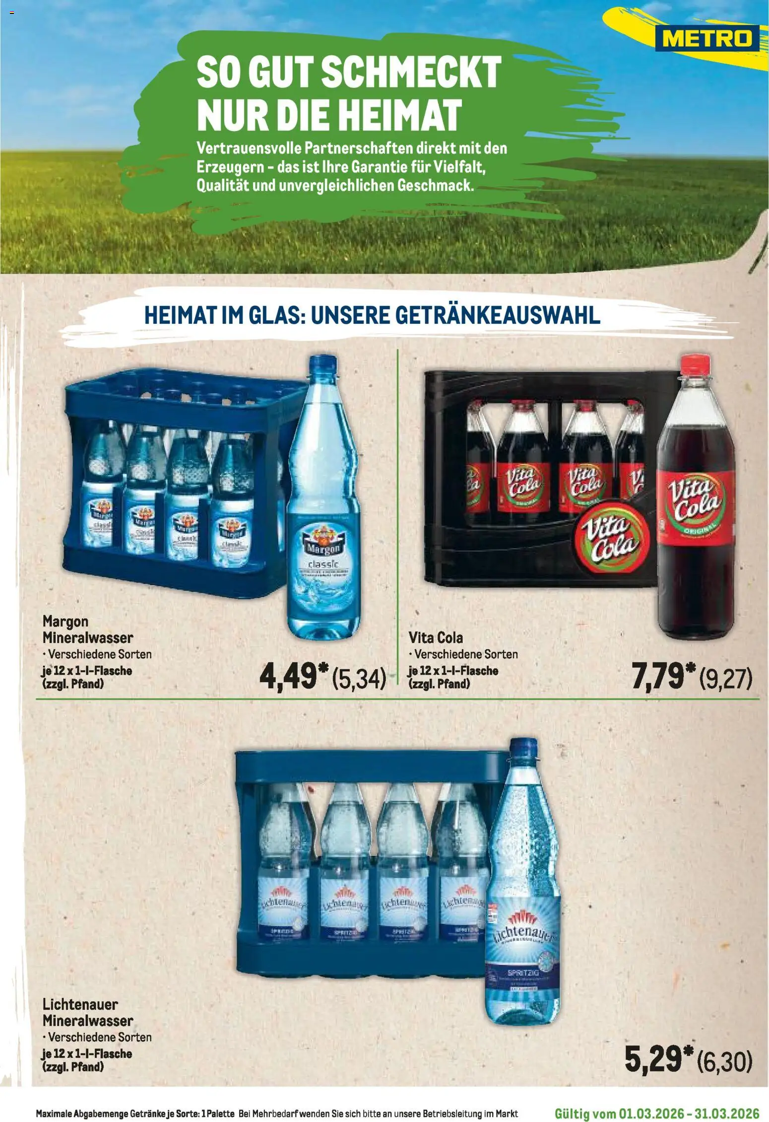 Metro Regionaler Flyer – gültig ab 01.03.2026 | Seite: 85 | Produkte: Cola, Mineralwasser, Vita cola