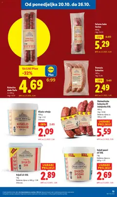 Kobasica dede Štefa, 2 x 200 g - Pregled kataloga iz trgovine Lidl, vrijedi od 20.10.2025 | Stranica: 13 | Proizvodi: Sir, Salama, Kiselo vrhnje, Kobasica