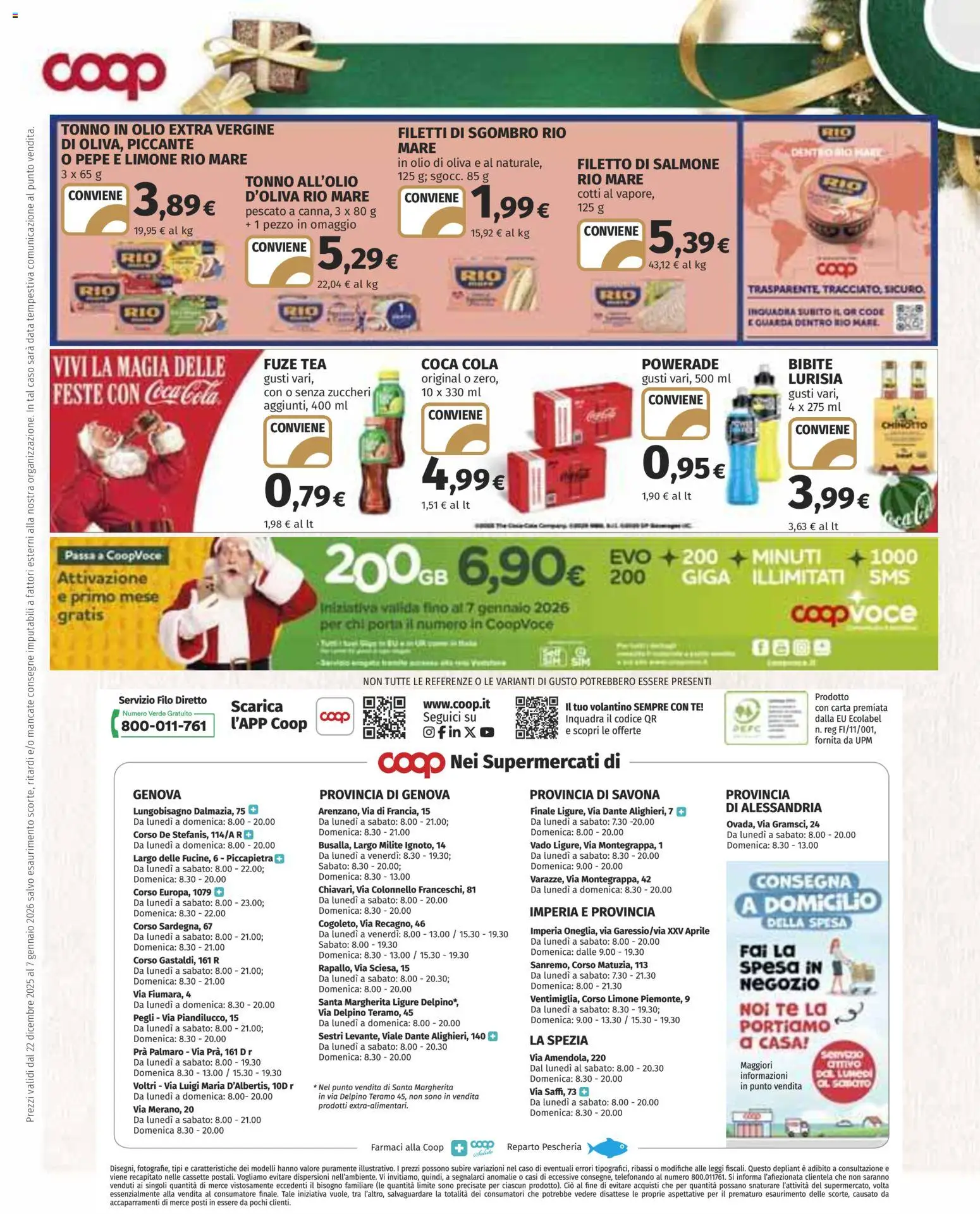 Volantino COOP del 22.12.2025 | Pagina: 22 | Prodotti: Data, Tonno, Bibite, Coca Cola