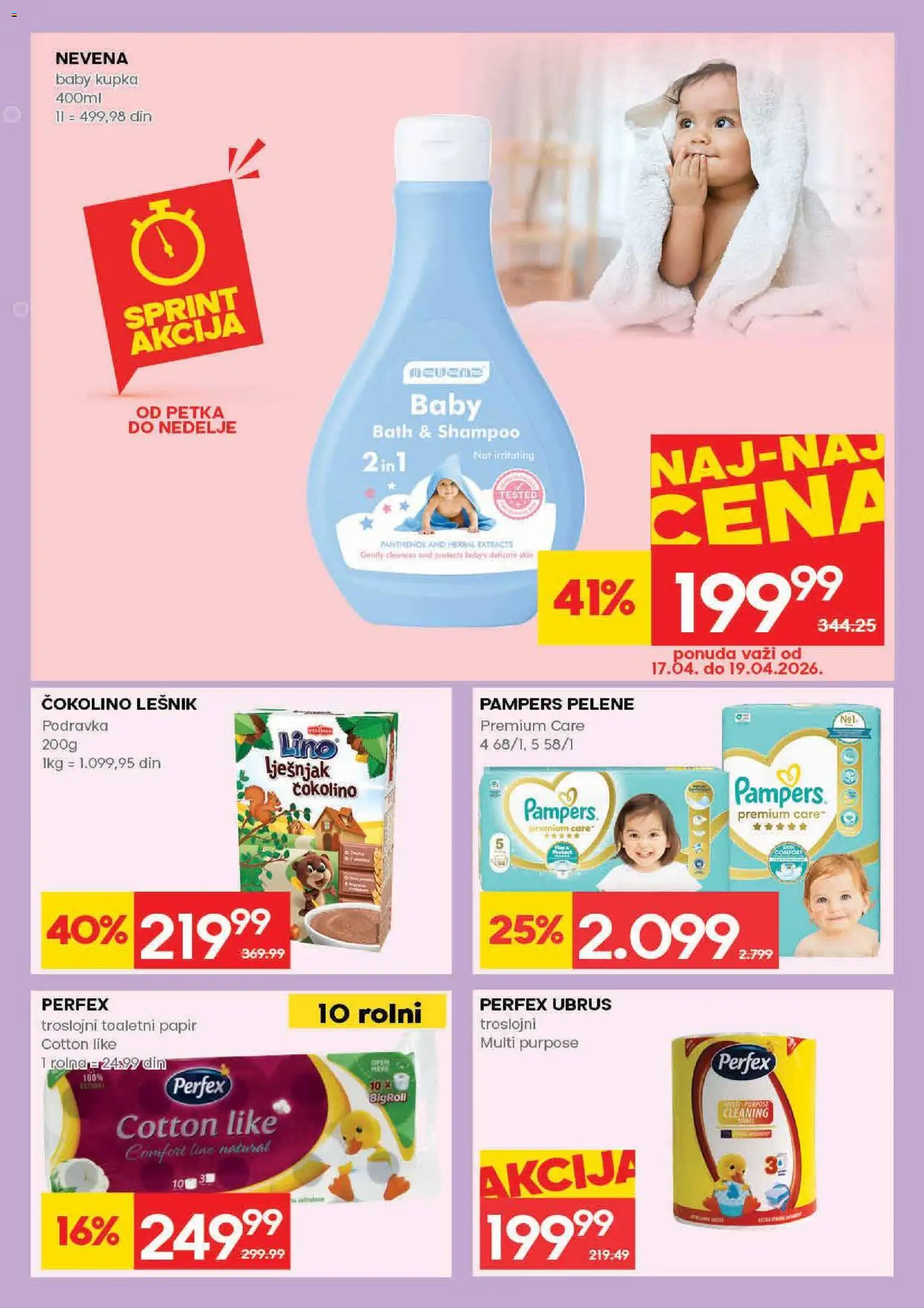 Roda katalog - važi od 16.04.2026 | Strana: 29 | Proizvode: Pampers, Lešnik, Ubrus, Pelene