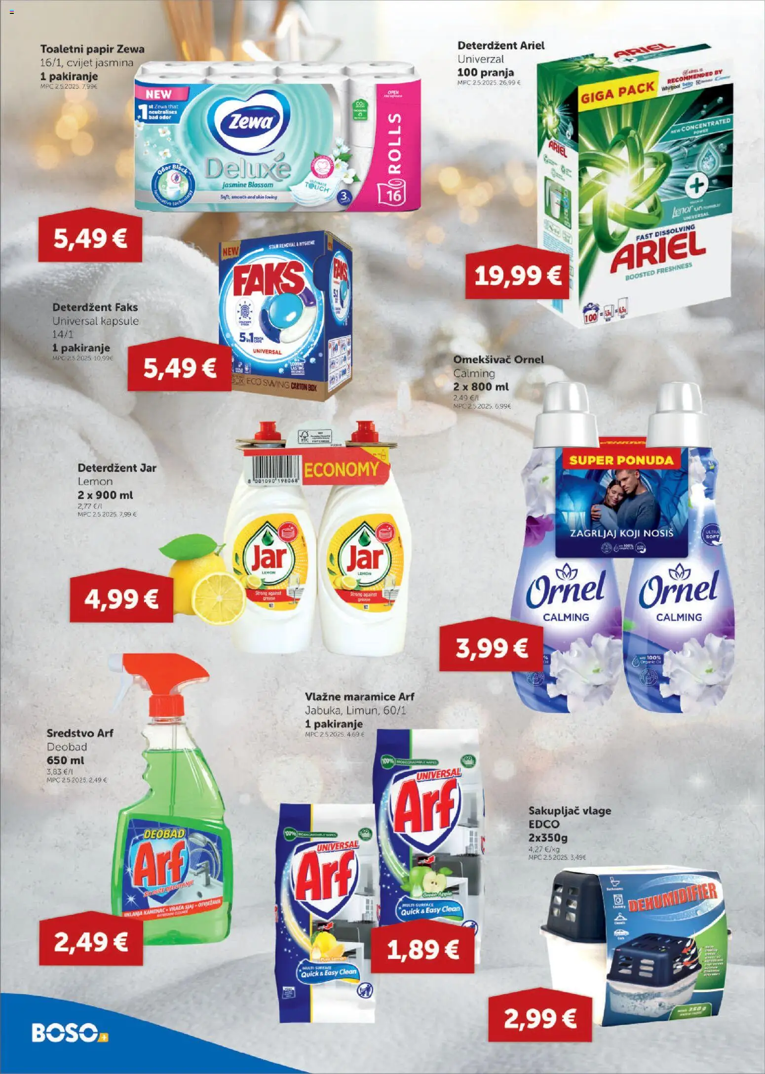 Boso katalog | vrijedi od 22.12.2025 | Stranica: 14 | Proizvodi: Vlažne maramice, Deterdžent, Jar, Zewa