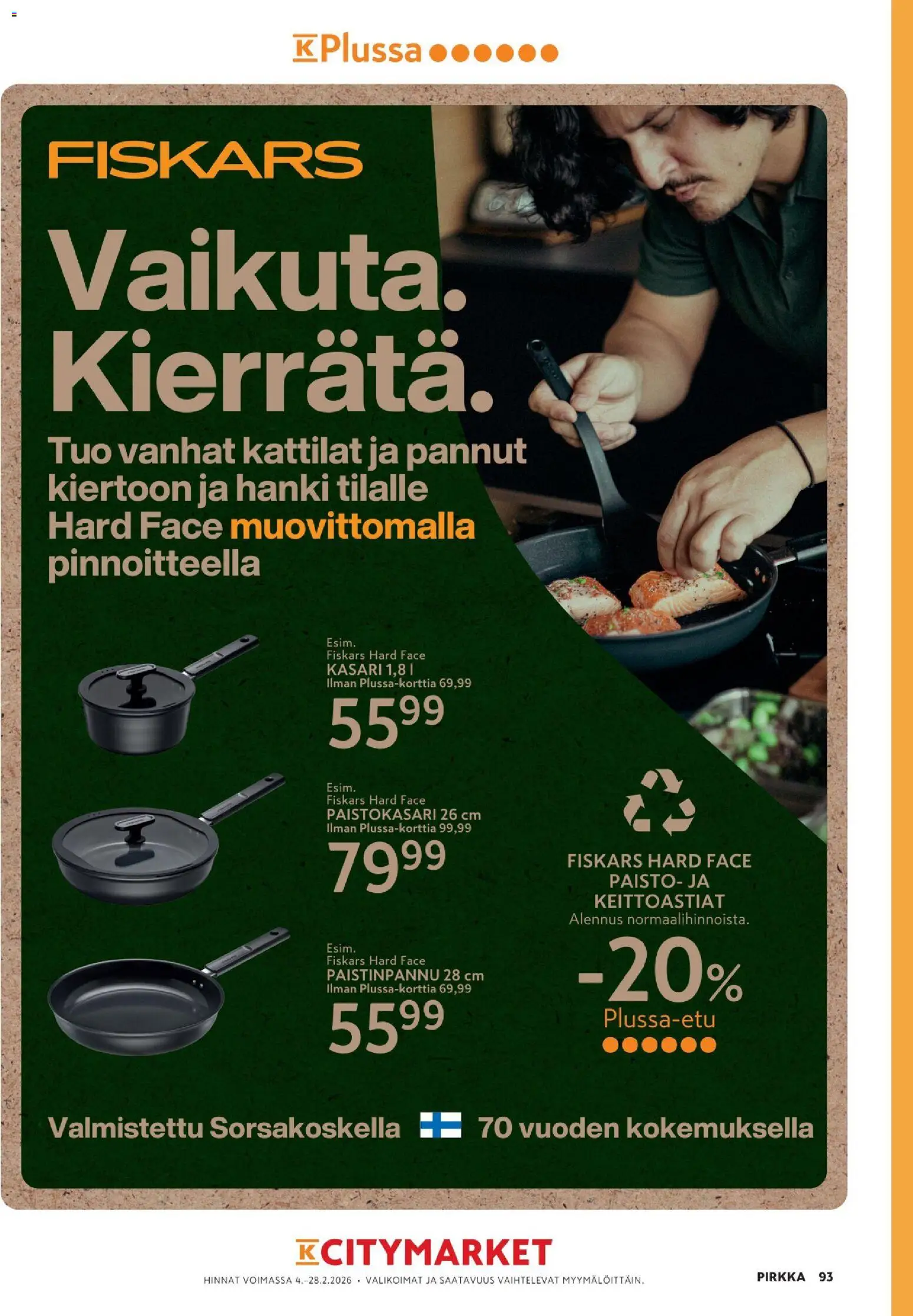 K-Citymarket - Pirkka – voimassa 04.02.2026 alkaen | Sivu: 93