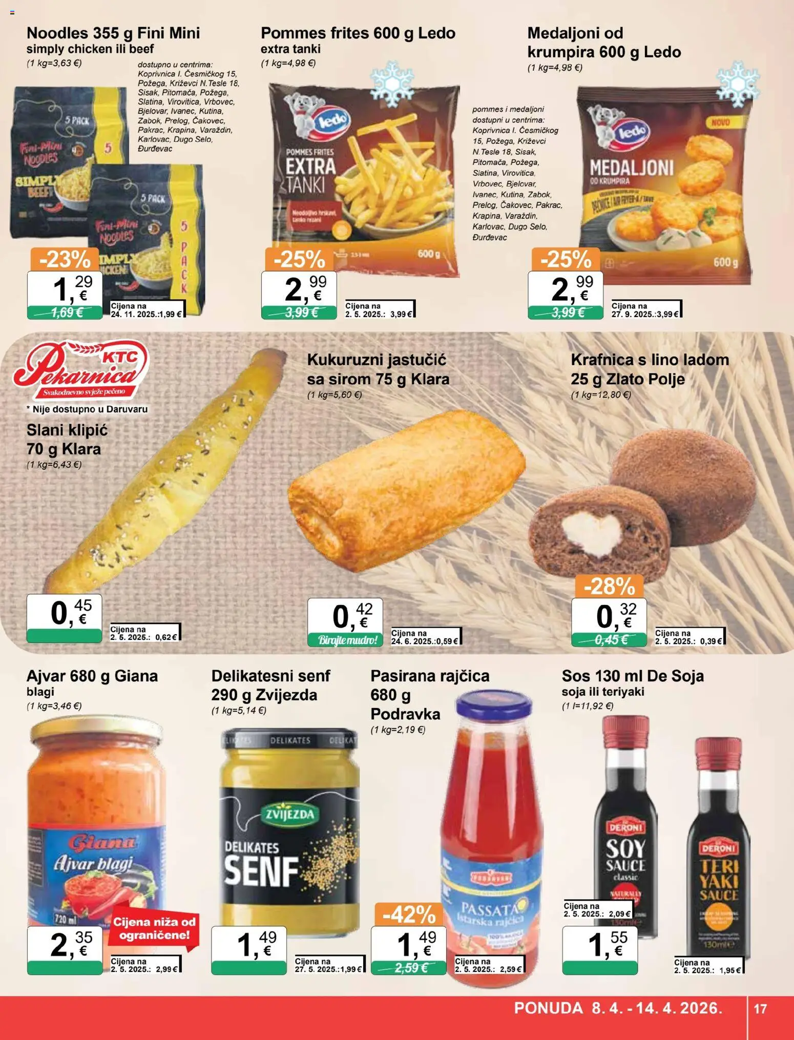 KTC katalog | vrijedi od 08.04.2026 | Stranica: 17 | Proizvodi: Ajvar, Ledo, Rajčica, Senf