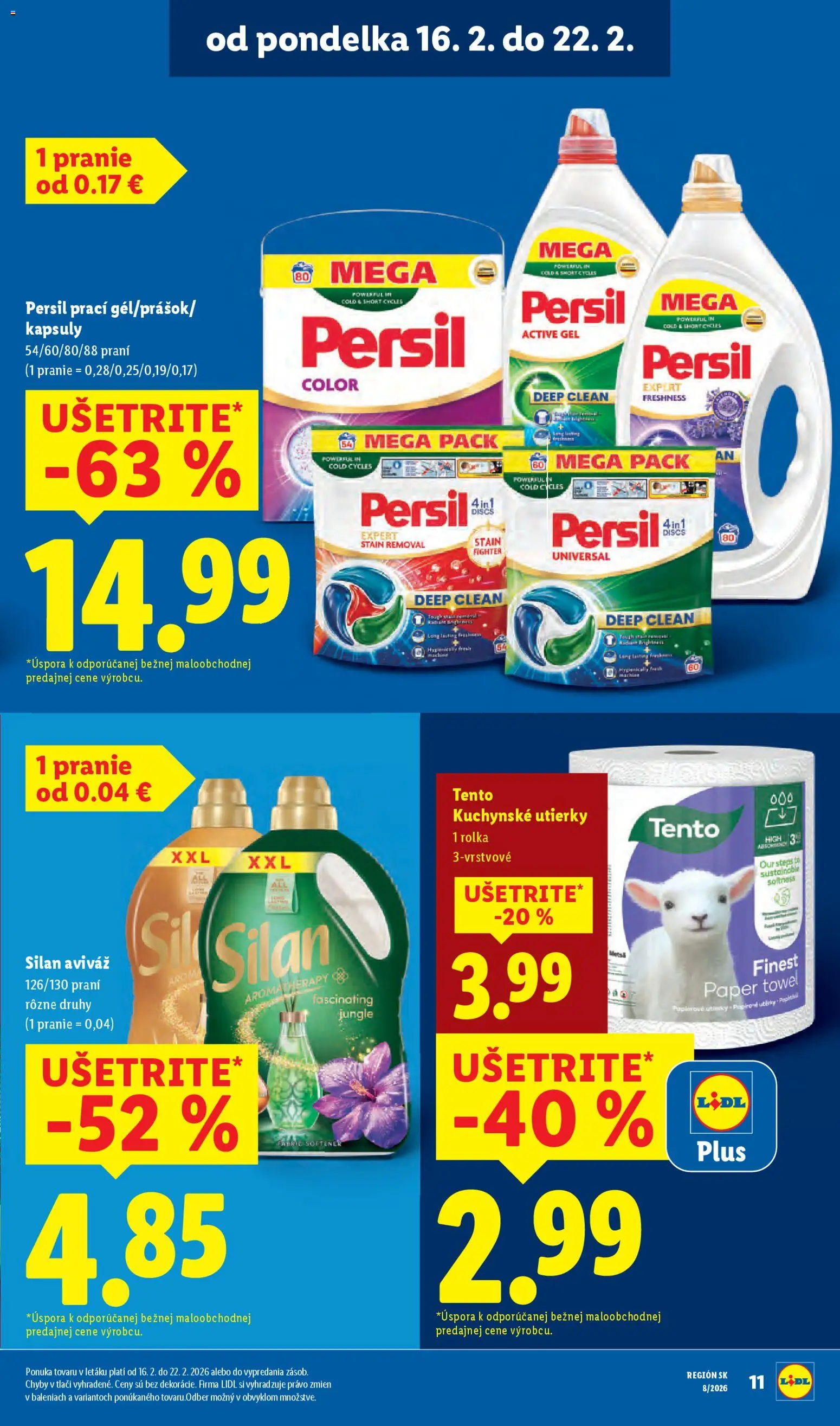 Nové Lidl akcie – leták je platný od 19.02.2026 | Strana: 11 | Produkty: Persil, Silan, Aviváž
