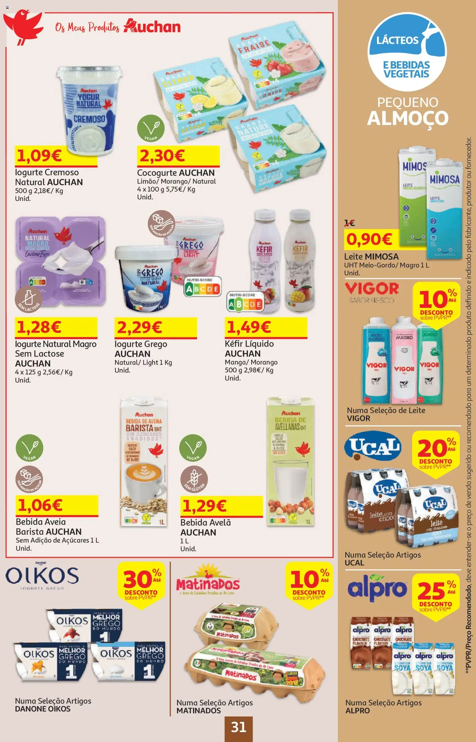 Auchan - Páscoa │ válido de 13.03.2026 | Página: 31 | Produtos: Aveia, Leite, Chocolate, Bebida