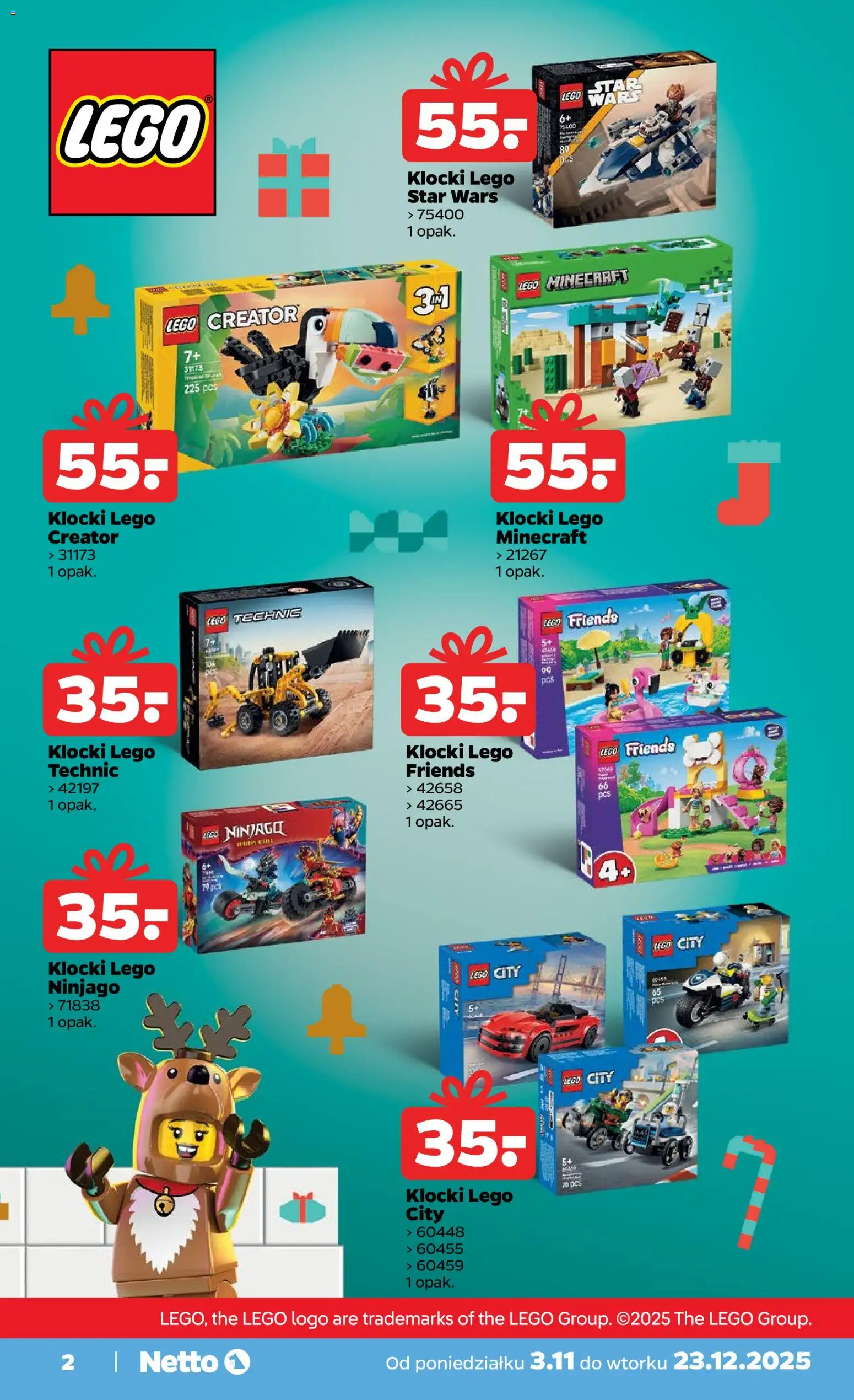 Netto gazetka - Zabawki od 03.11.2025 | Strona: 2 | Produkty: Lego, Klocki Lego