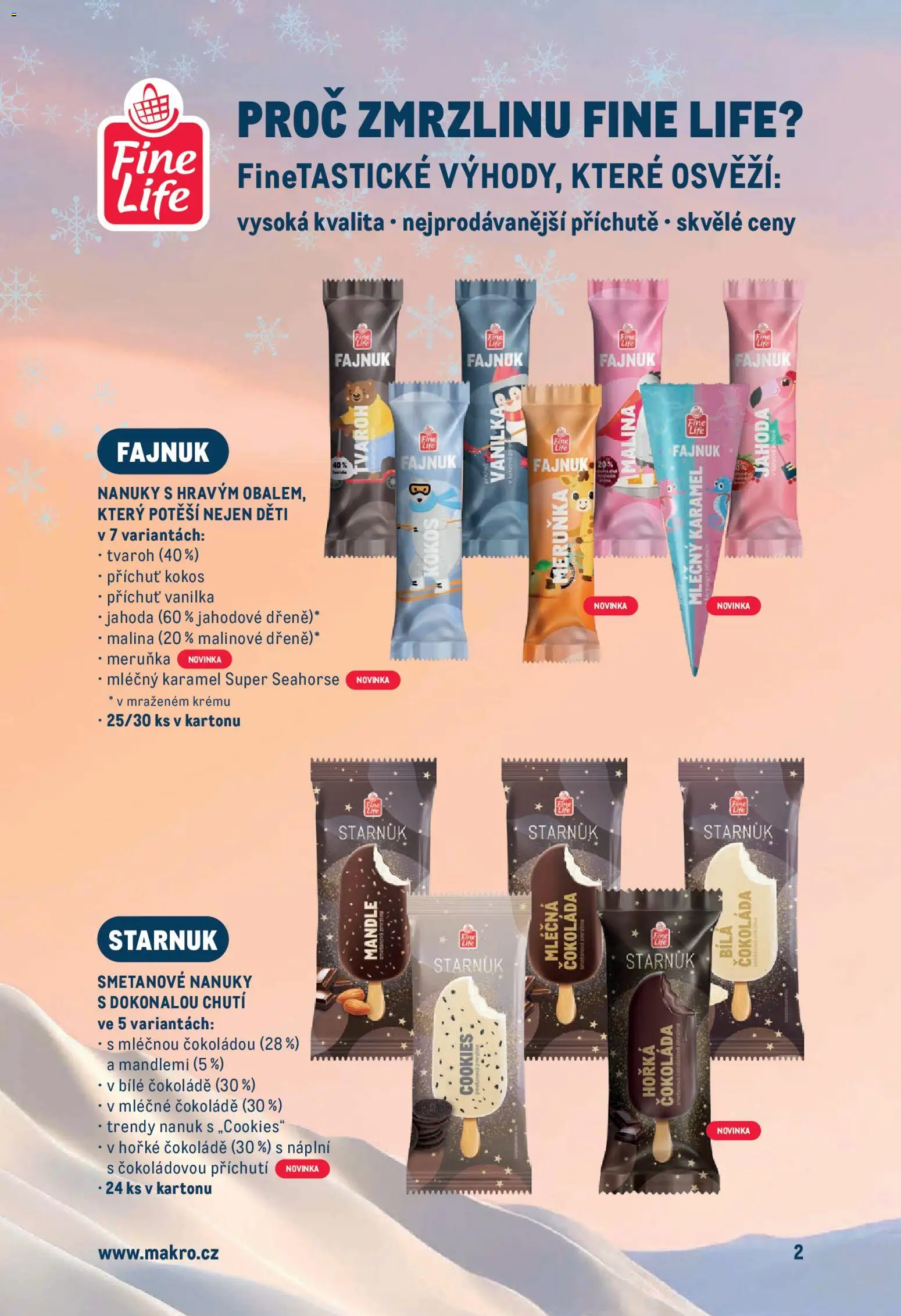 Makro leták - Doba zmrzlinová od 11.03.2026 | Strana: 2 | Produkty: Nanuky, Cookies, Tvaroh, Kokos