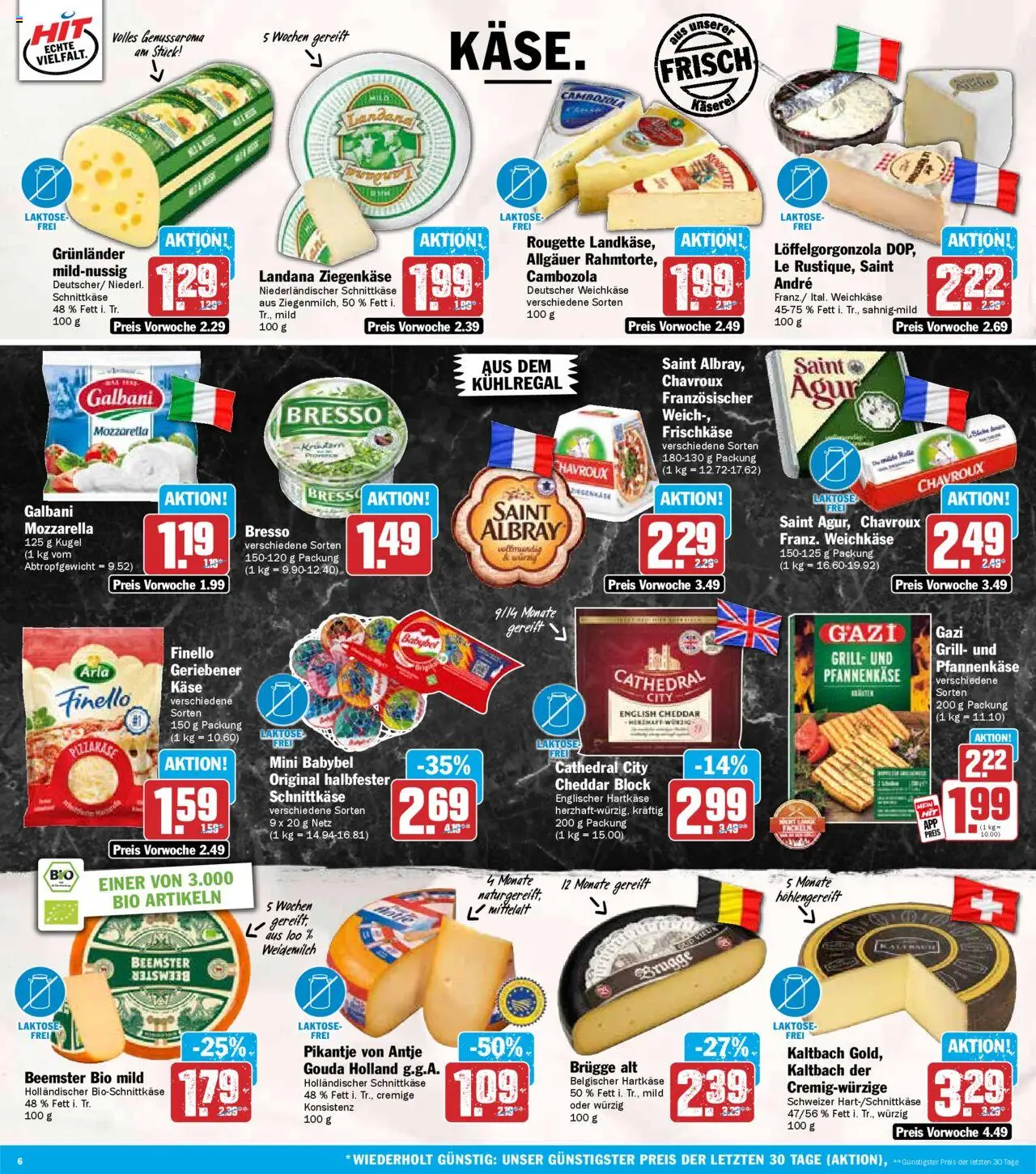 HIT - Baden-Württemberg - gültig ab dem 18.08.2025 | Seite: 6 | Produkte: Grill, Käse, Mozzarella, Bresso
