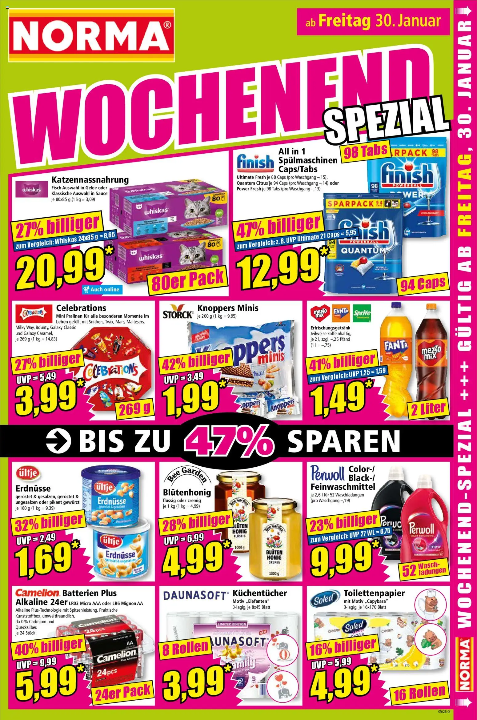 Norma Prospekt 	 – gültig ab 26.01.2026 | Seite: 17 | Produkte: Perwoll, Celebrations, Knoppers, Toilettenpapier