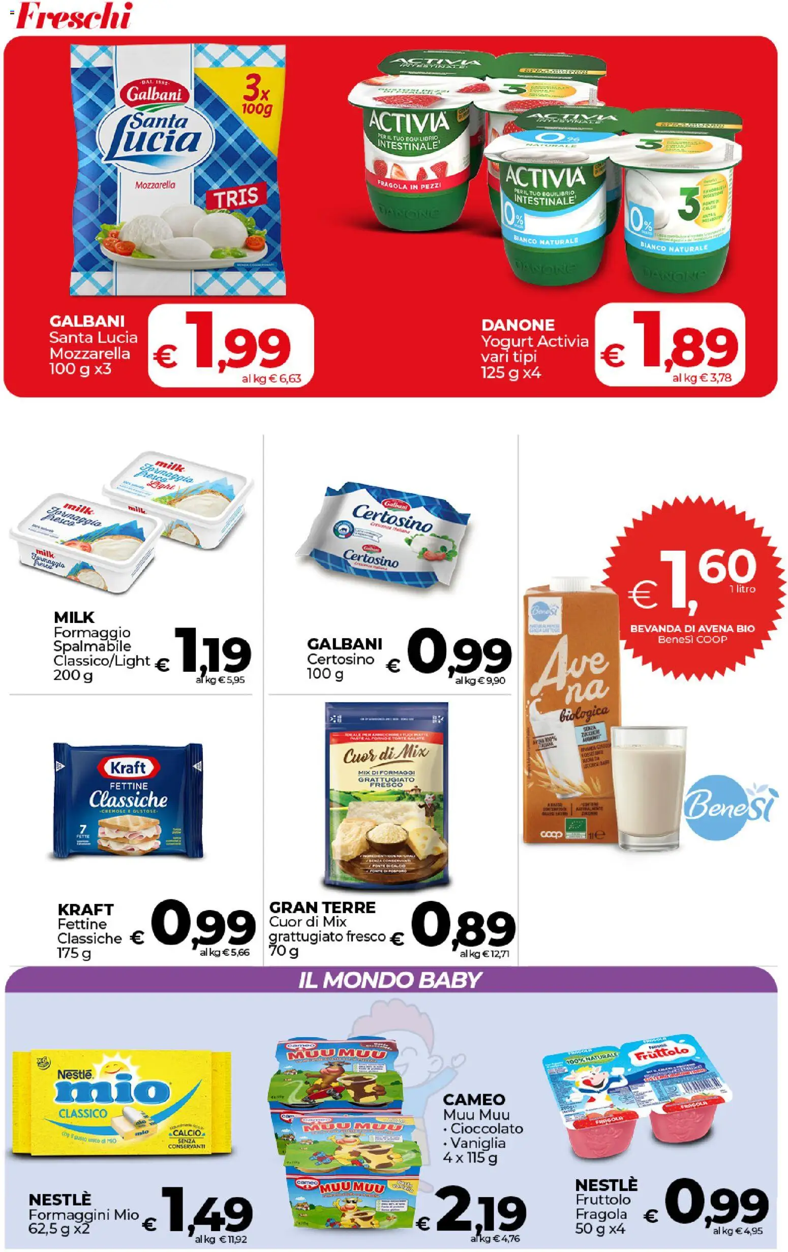 Volantino COOP del 17.01.2026 | Pagina: 6 | Prodotti: Yogurt, Bevanda di avena, Mozzarella, Formaggio
