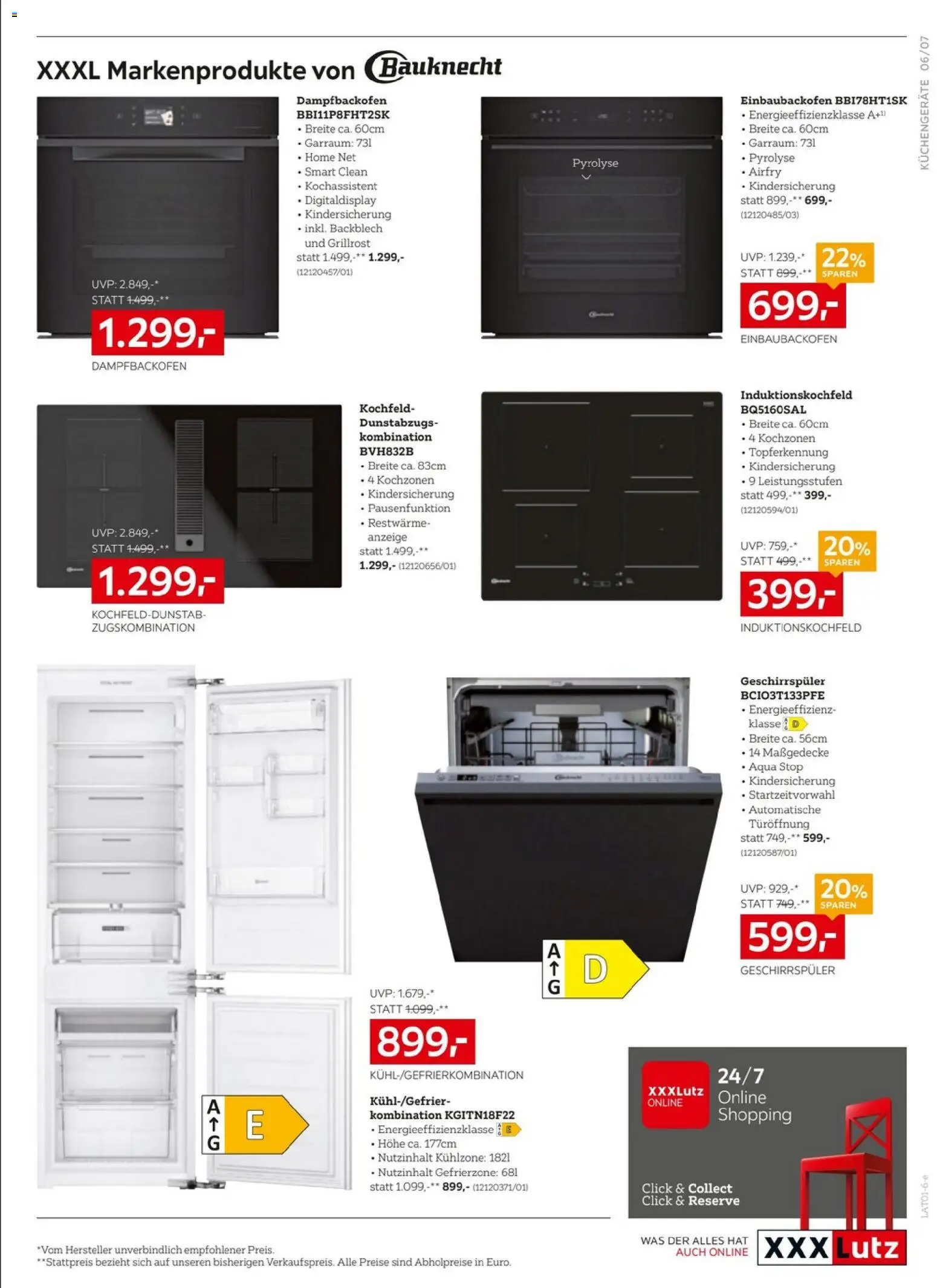 XXXLutz Markeneinbaugeräte gültig ab 29.12.2025 | Seite: 7 | Produkte: Kochfeld, Geschirrspüler