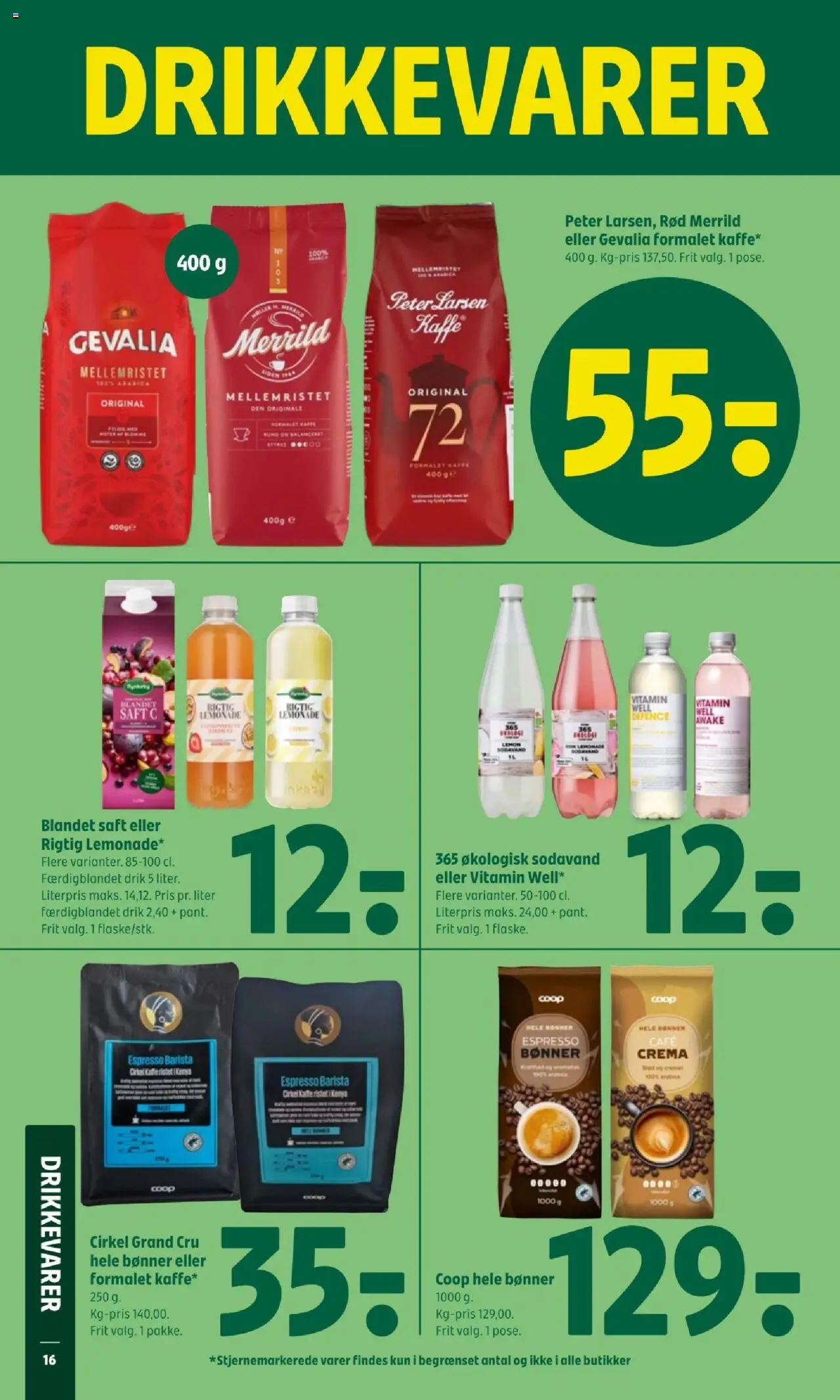 Coop 365 Tilbudsavis gyldig fra 14.08.2025 | Side: 18 | Produkter: Kaffe, Juice, Bønner, PC