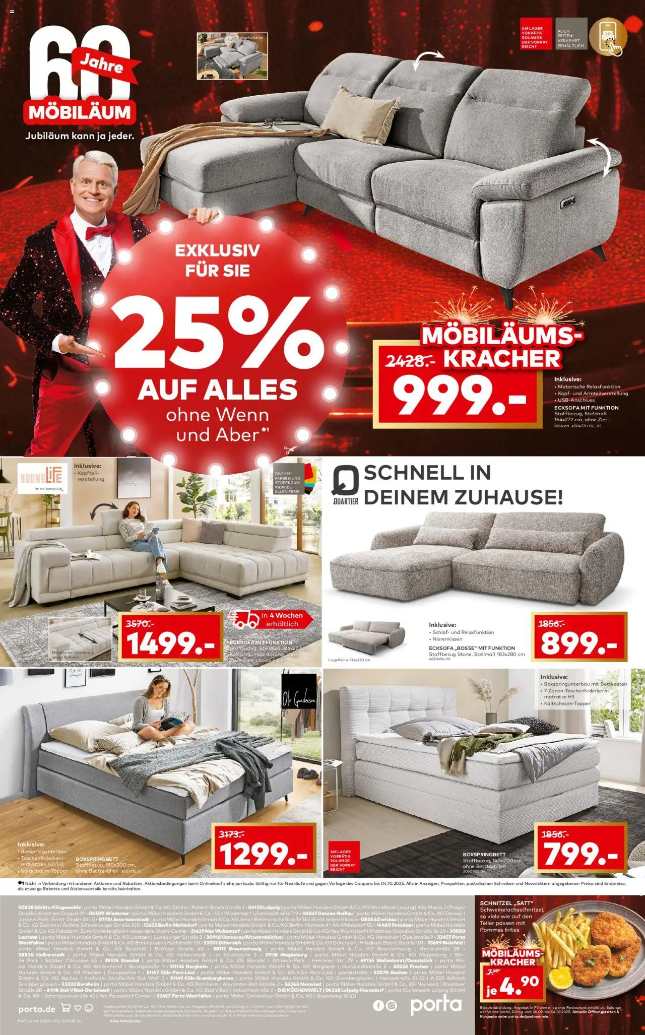 Porta! 25% auf Alles – gültig ab 29.09.2025 | Seite: 3 | Produkte: Ecksofa, Kissen, Boxspringbett, Bad