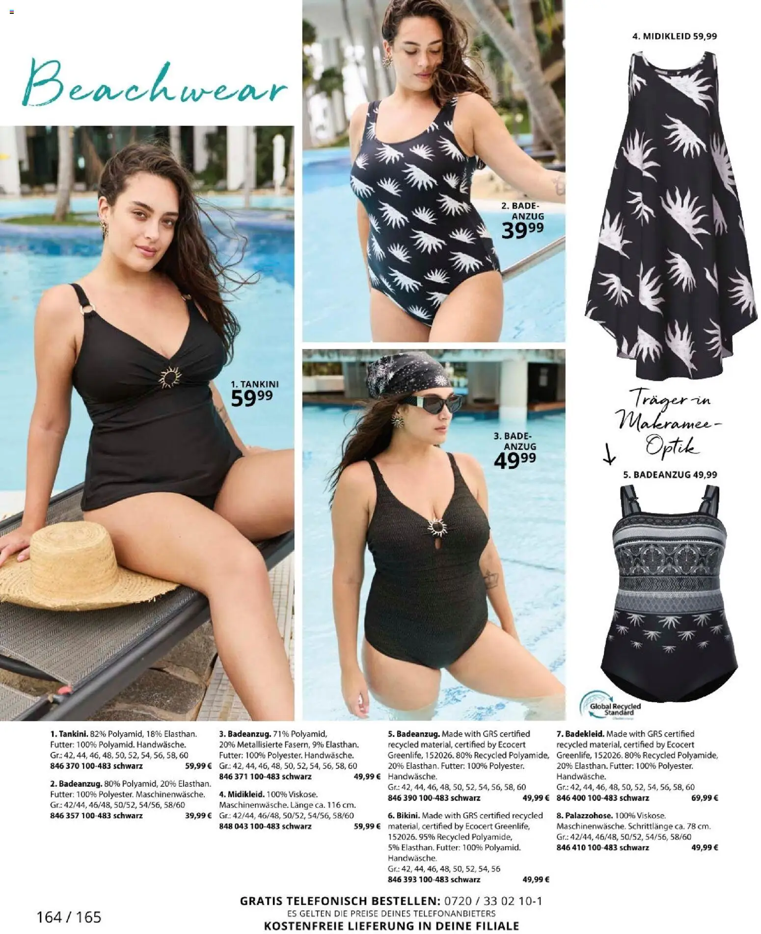 Ulla Popken akciós ujság - amely érvényes a következő dátumtól: 01.03.2026 | Oldal: 164 | Termékek: Tankini