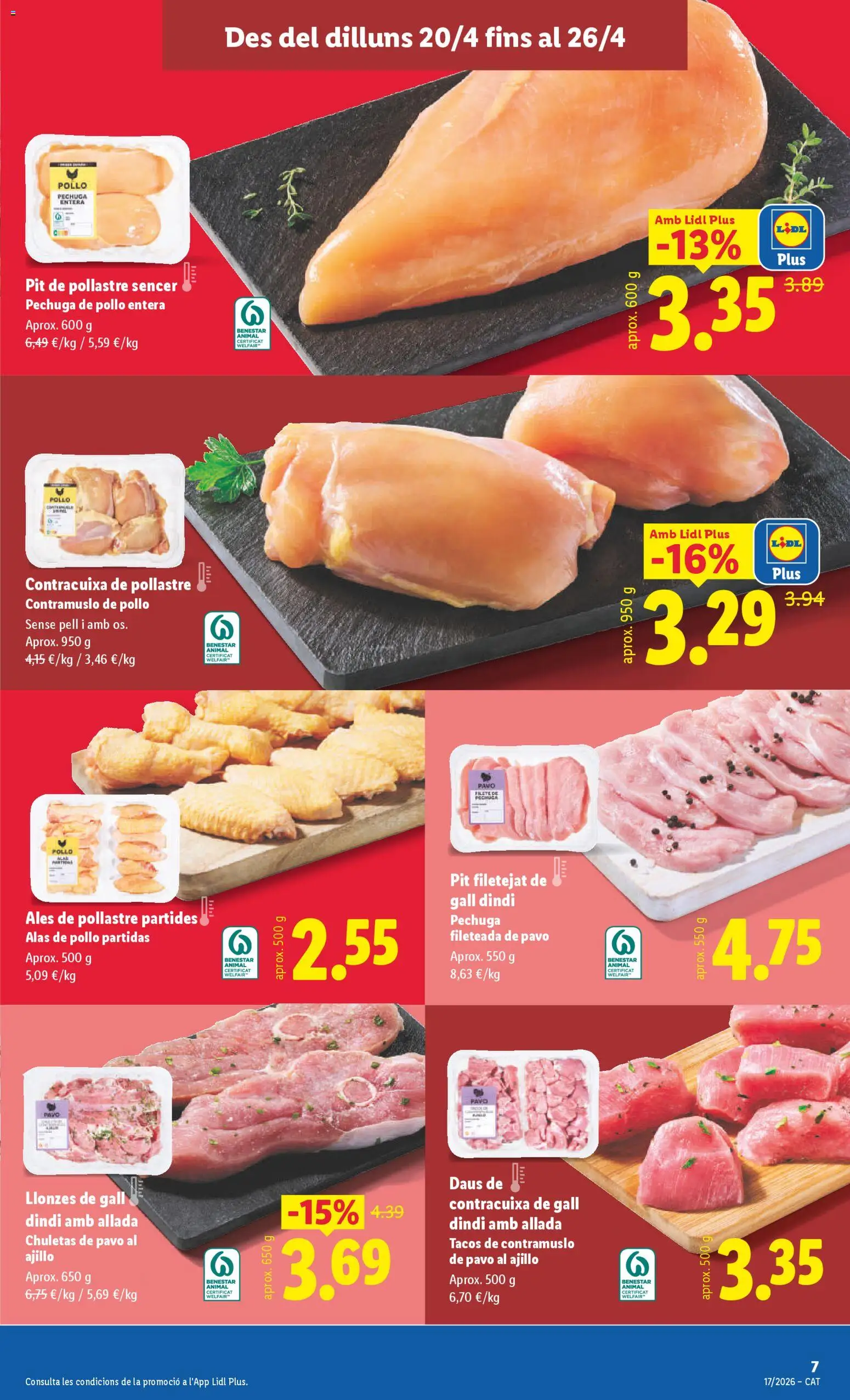 Lidl folleto │ válido desde el 20.04.2026 | Página: 11 | Productos: Chuletas de pavo, Tacos, Filete