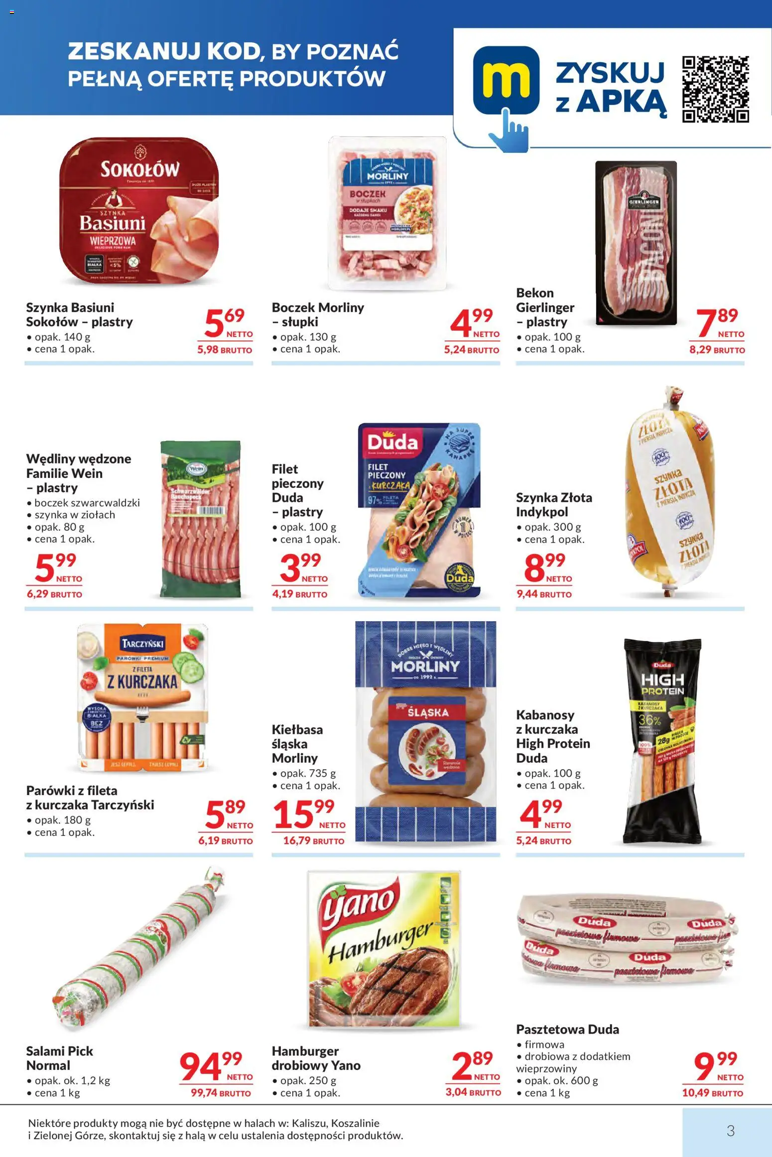 Makro Gazetka - Mega oferty dla Twojego Sklepu od 07.01.2026 | Strona: 3 | Produkty: Hamburger, Bekon, Kabanosy, Parówki