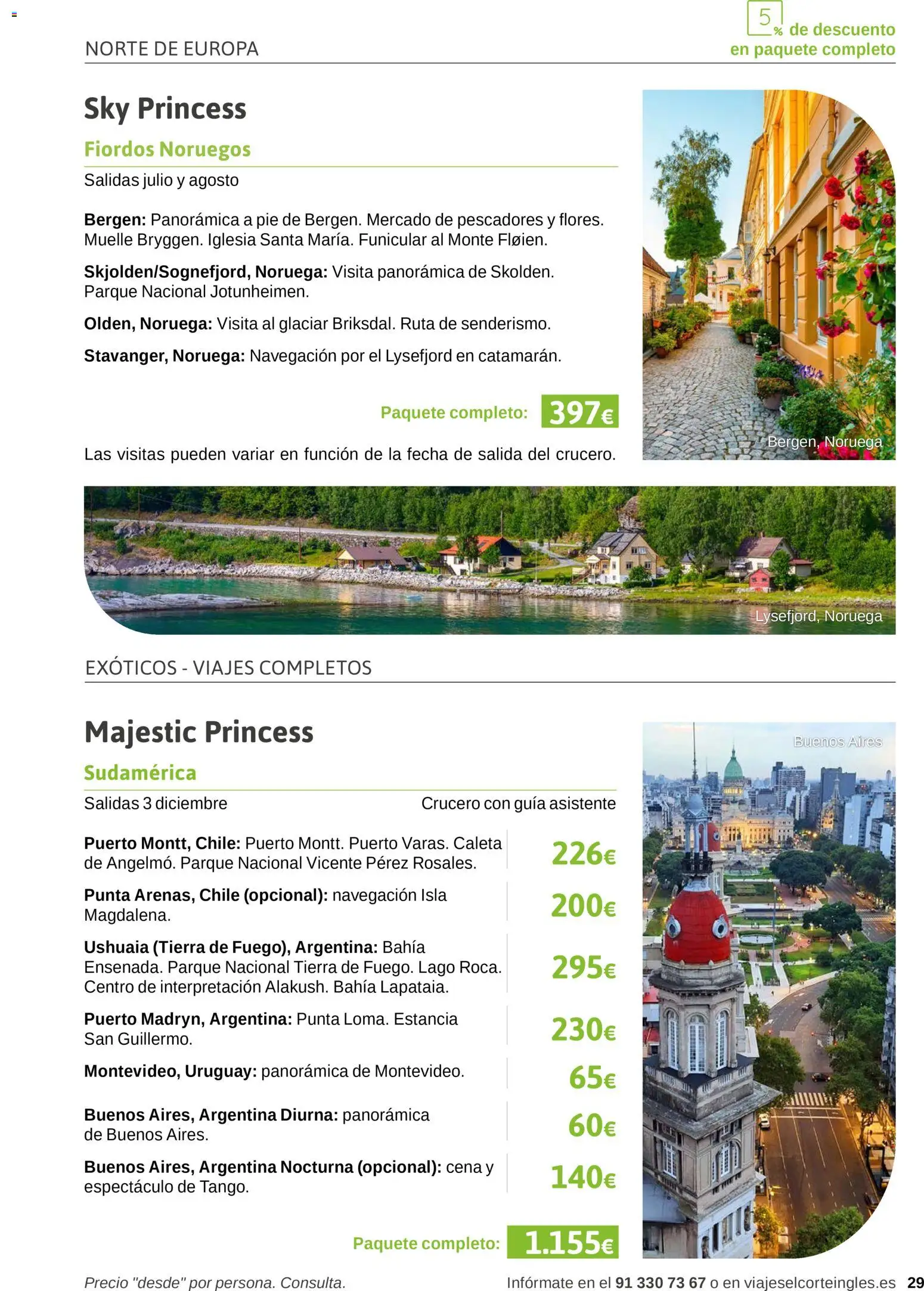 Viajes El Corte Inglés Excursiones Cruceros │ válido desde el 18.03.2026 | Página: 29 | Productos: Navegación