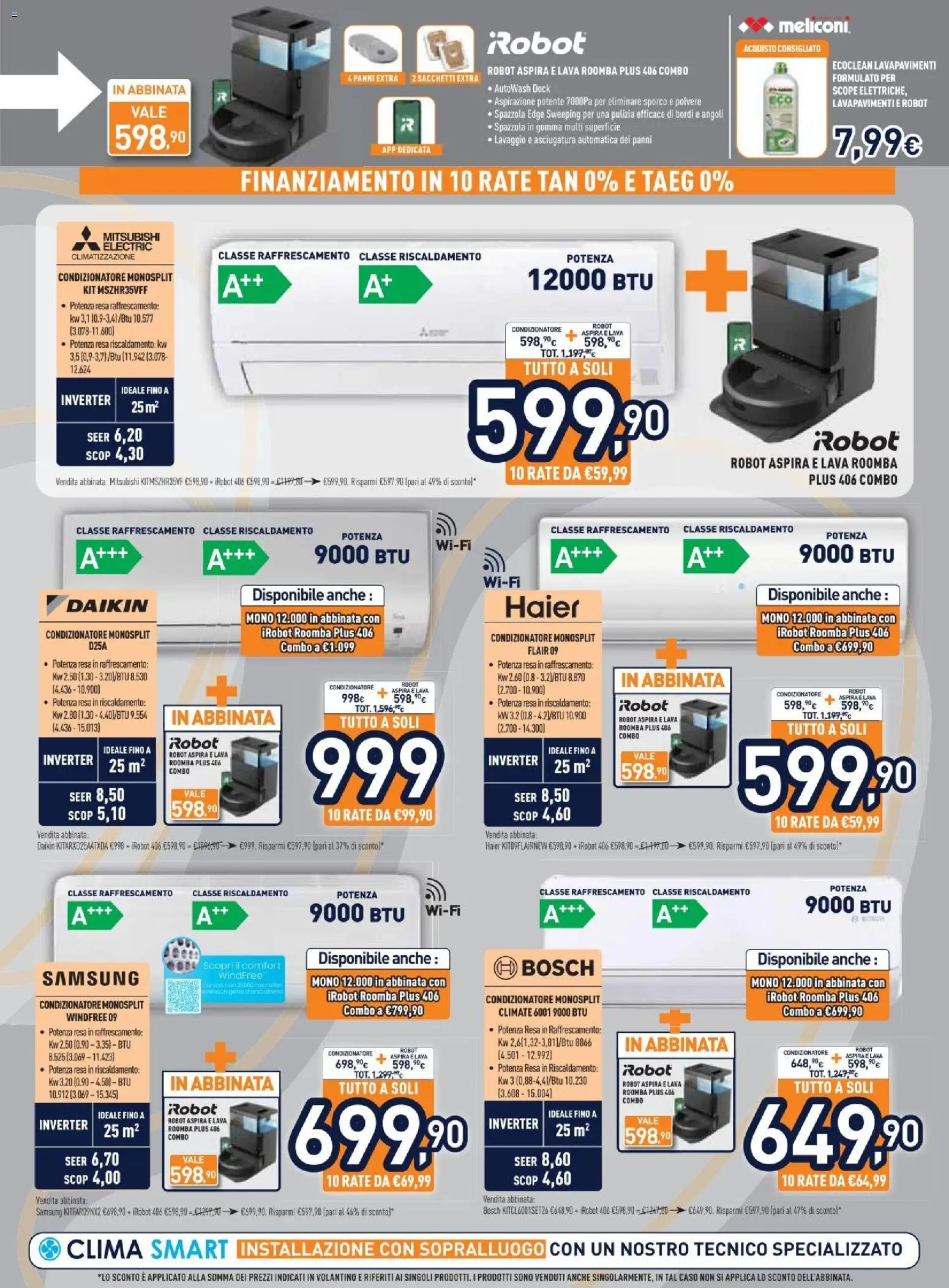 Volantino Unieuro del 29.12.2025 | Pagina: 25 | Prodotti: Spazzola, Robot, Condizionatore, Samsung