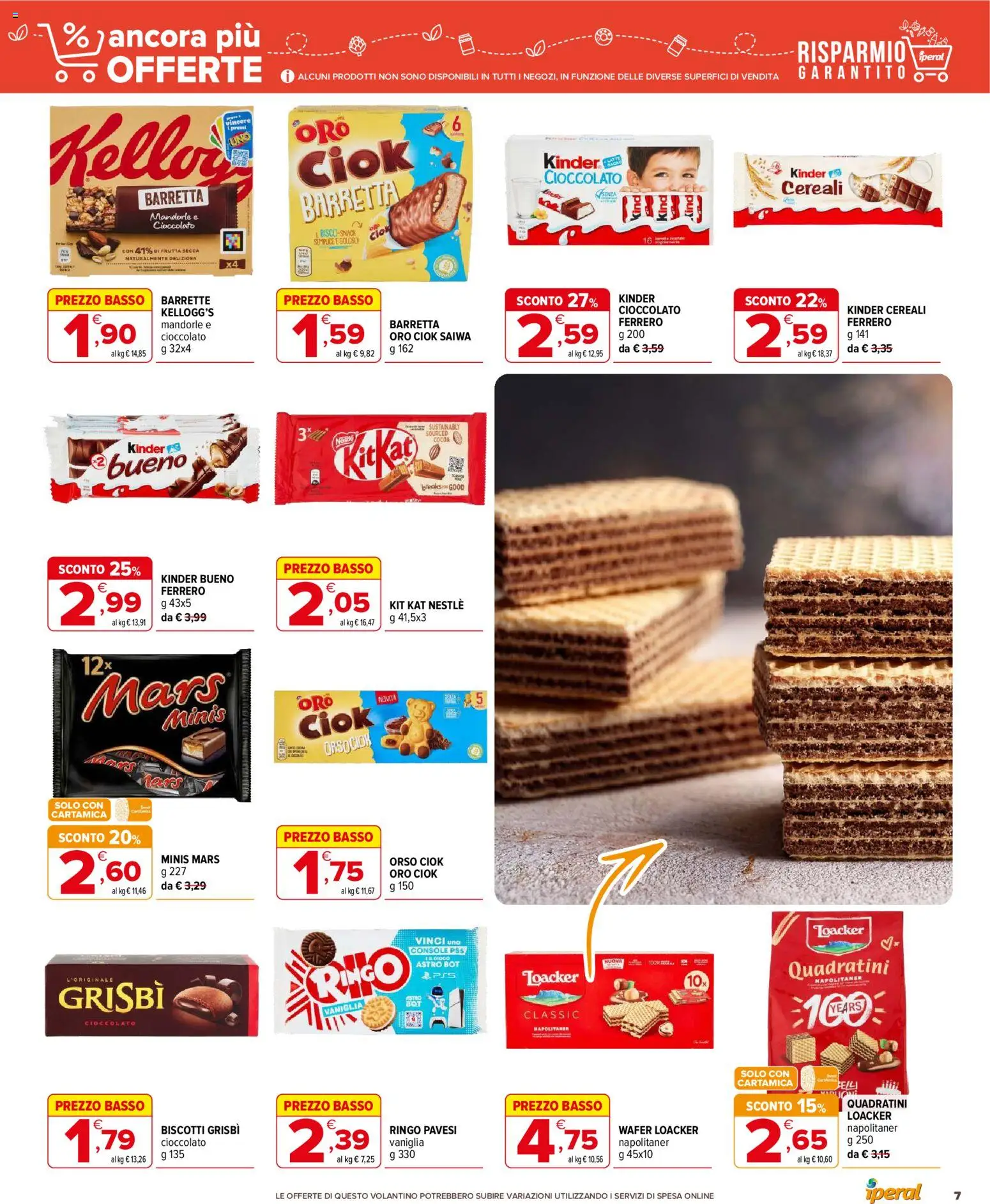 Volantino Iperal del 03.01.2026 | Pagina: 7 | Prodotti: Cioccolato, Cereali, Biscotti, Frutta