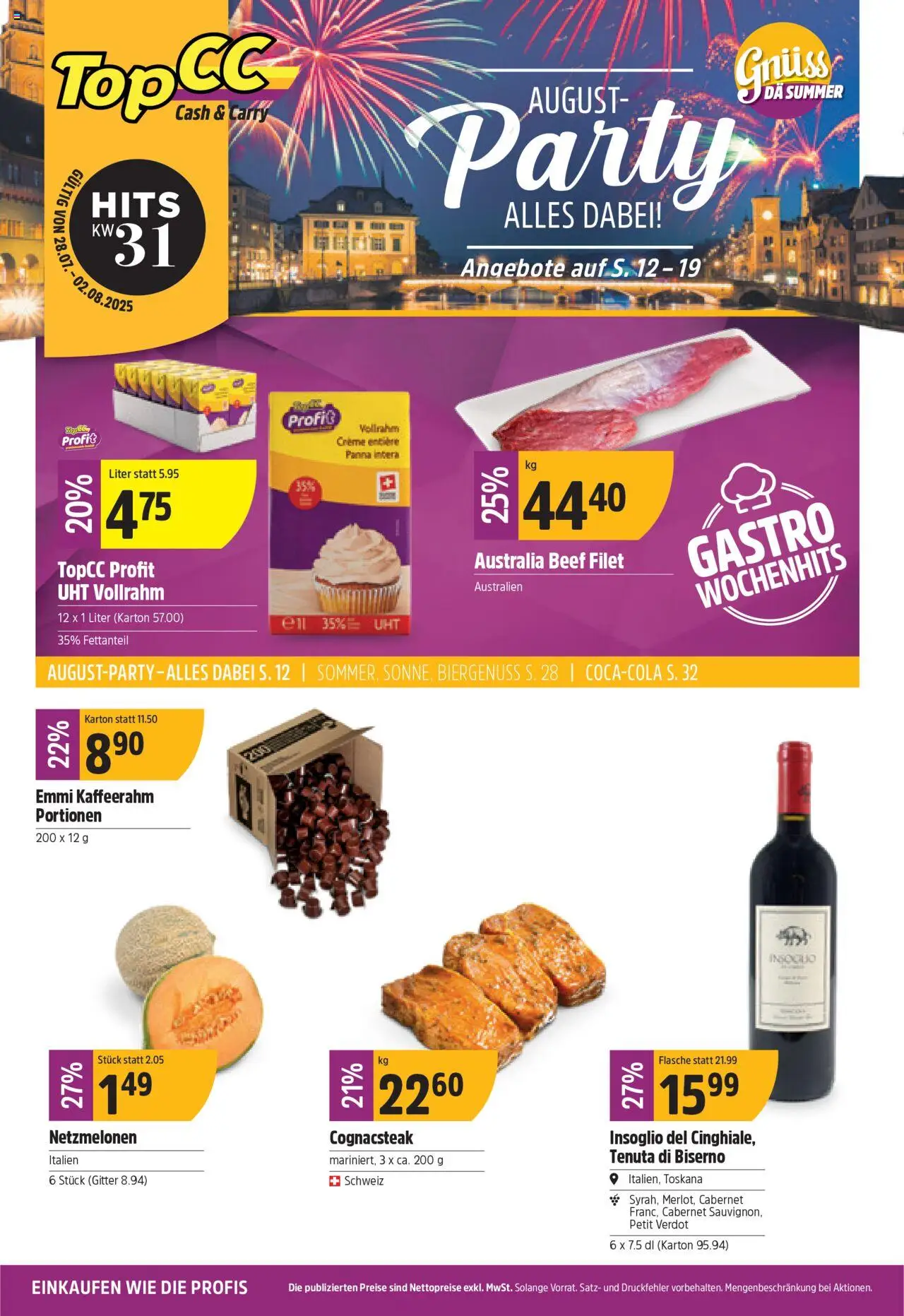 TopCC Aktionen ab 28.07.2025 | Seite: 1 | Produkte: Gitter, Top, Creme