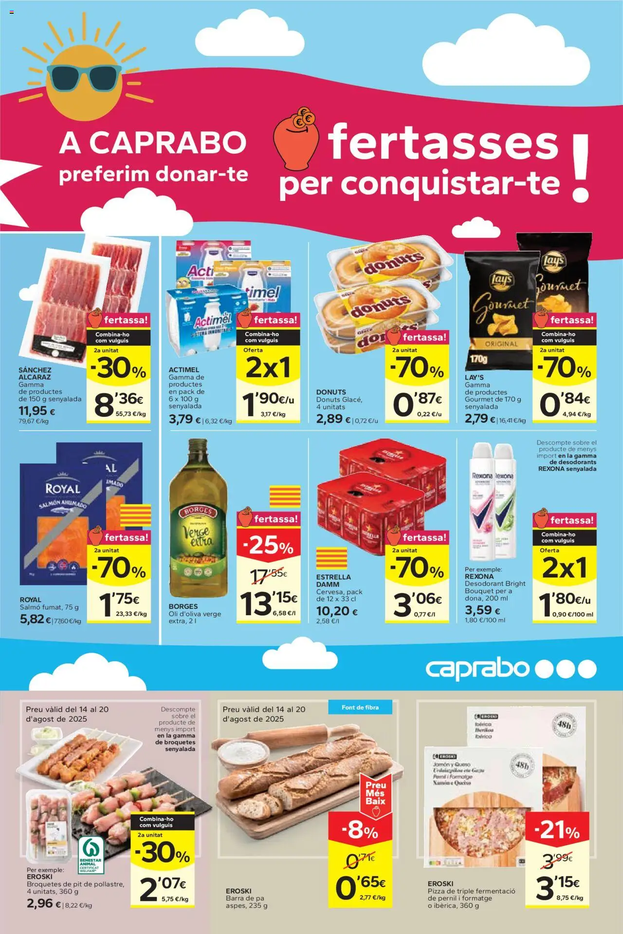 Caprabo - Provincia de Barcelona │ válido desde el 14.08.2025 | Página: 3 | Productos: Queso, Jamón, Salmón ahumado, Donuts