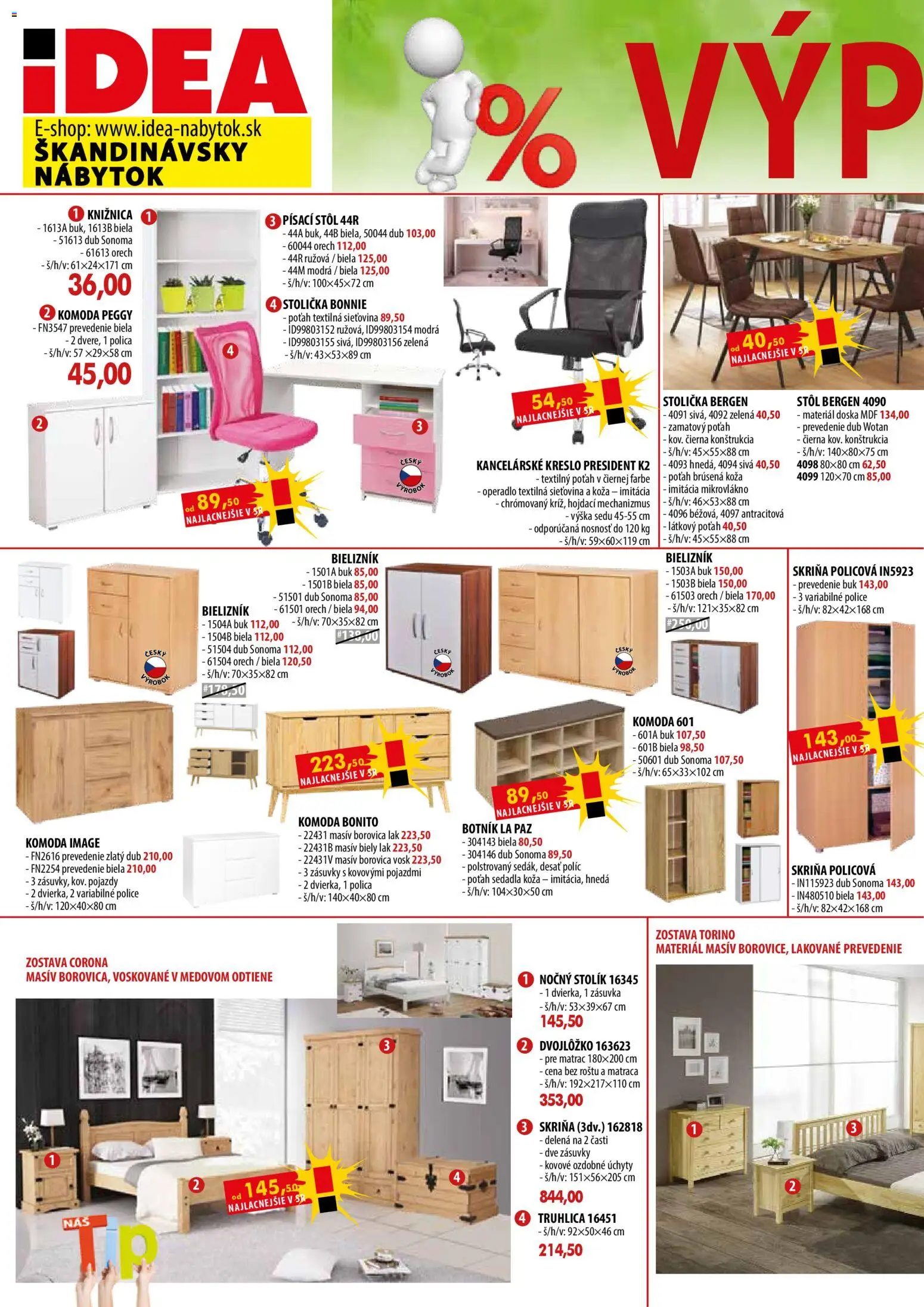 Nové IDEA nábytok akcie – leták je platný od 01.04.2026 | Strana: 2 | Produkty: Nábytok, Matrac, Skriňa, Nočný stolík