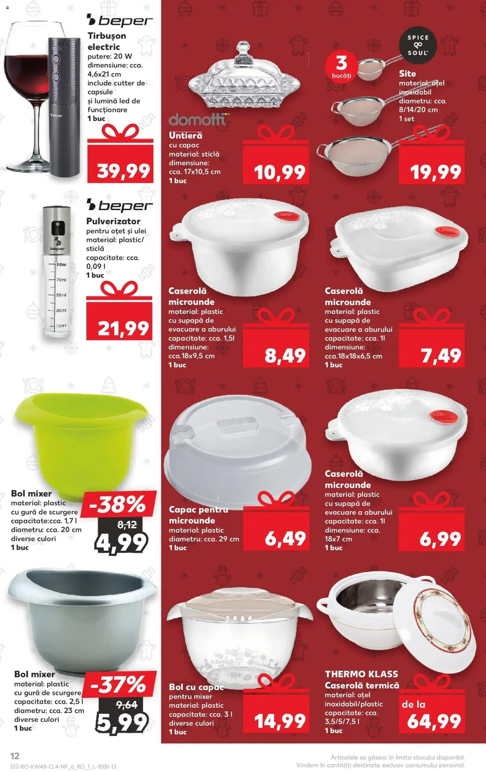 Noul catalog Kaufland – valabil de la 26.11.2025 | Pagină: 12 | Produse: Mixer, Bol, Babak, Oțet
