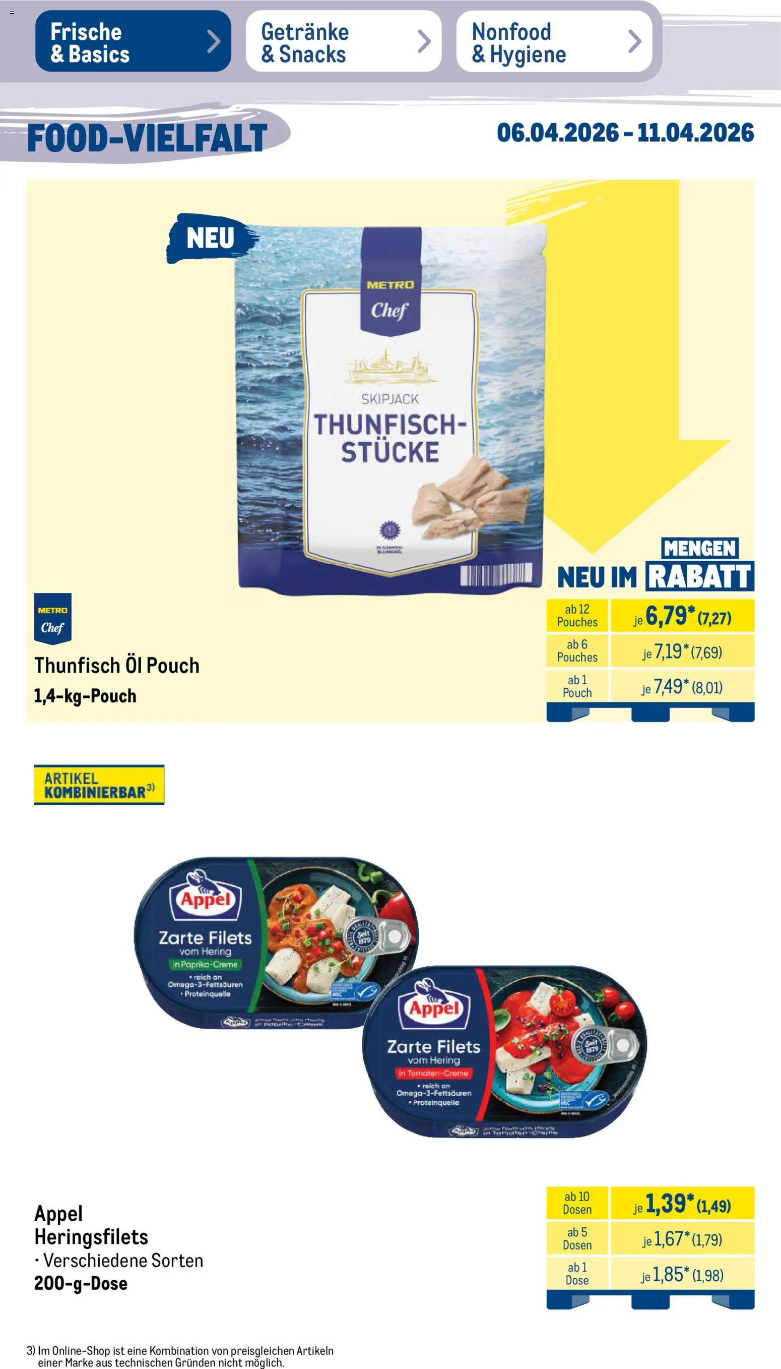 Metro Prospekt 	 – gültig ab 06.04.2026 | Seite: 21 | Produkte: Öl, Thunfisch