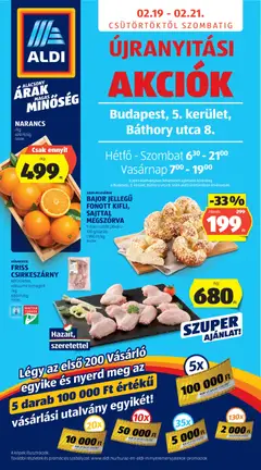 Aldi - Újranyitás: Budapest - amely érvényes a következő dátumtól: 19.02.2026