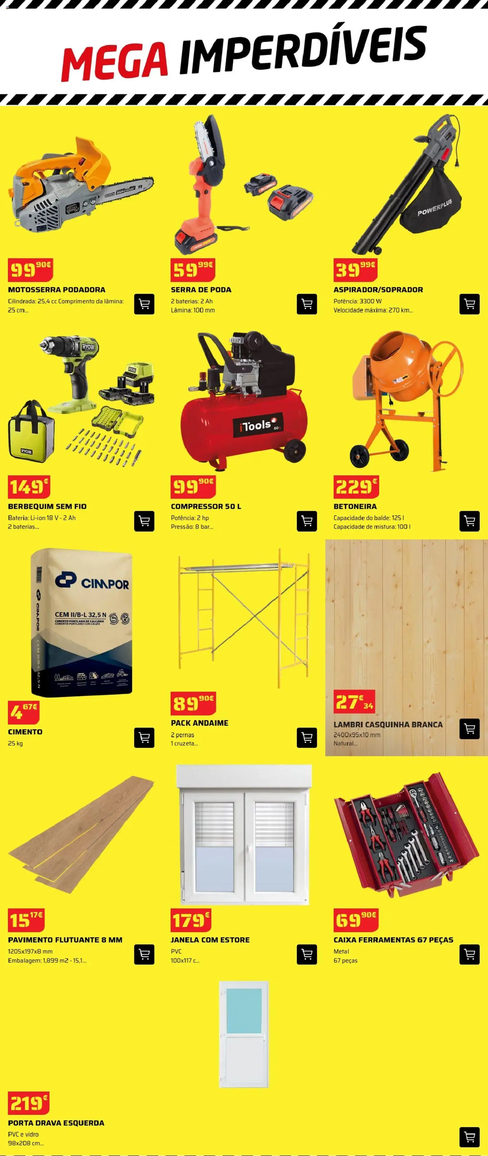BricoMarché - Mega Imperdíveis - Vila do Conde │ válido de 04.12.2025 | Página: 2 | Produtos: Balde, Ferramentas, Cimento, Compressor
