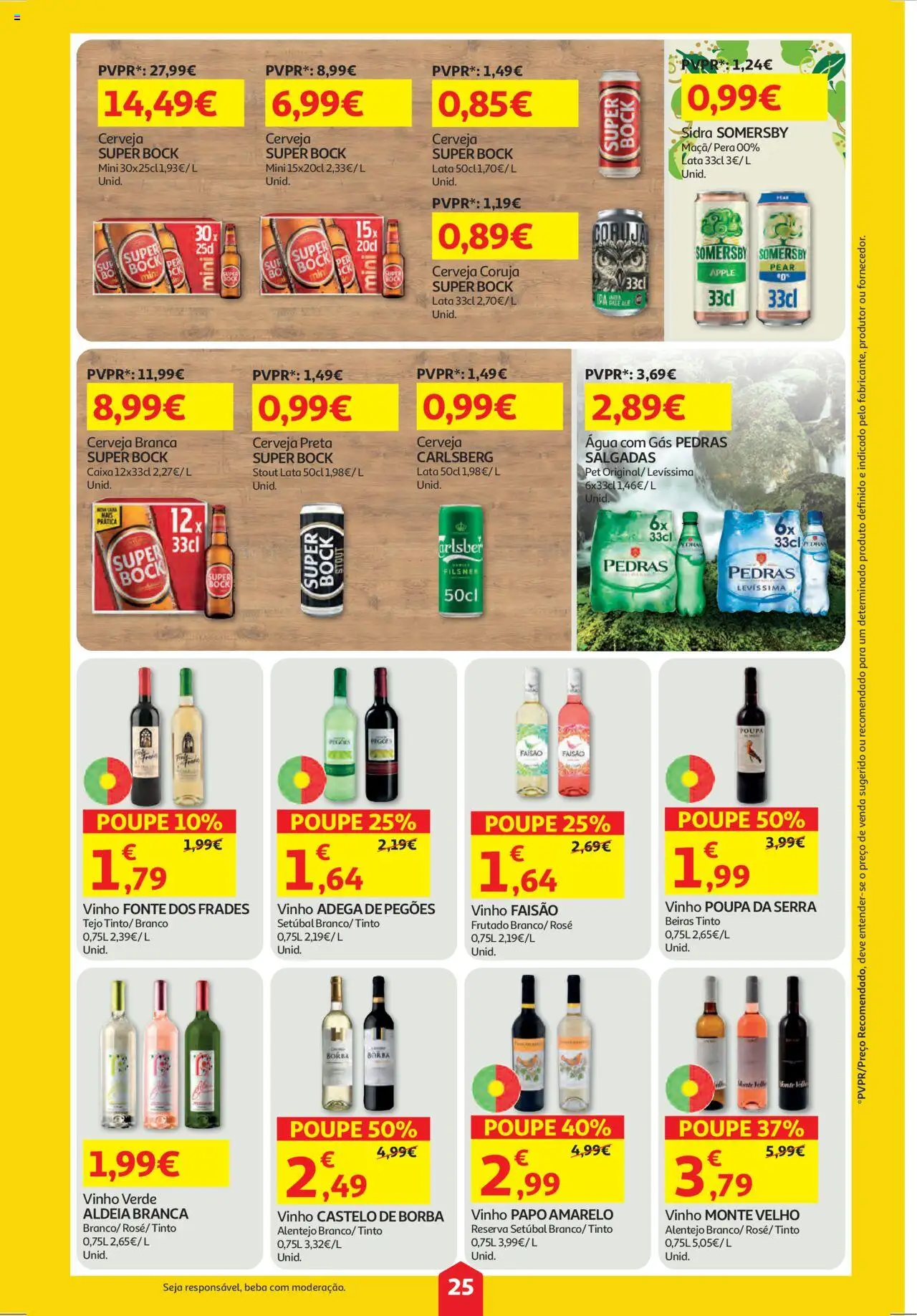 Auchan folheto │ válido de 18.09.2025 | Página: 25 | Produtos: Super bock, Caixa, Vinho, Somersby