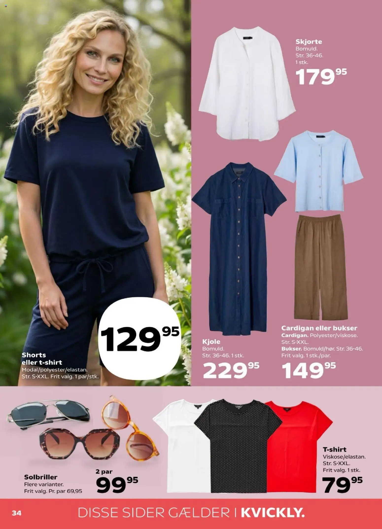 Kvickly tilbudsavis – gyldig fra 17.04.2026 | Side: 36 | Produkter: Skjorte, Bukser, Shorts, Kjole