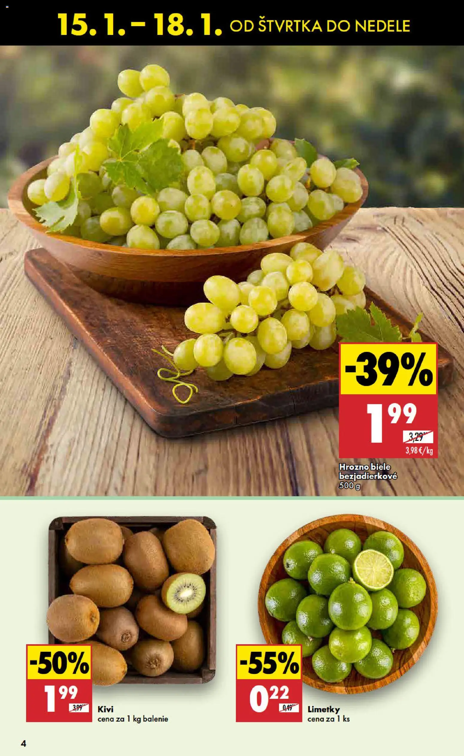 Nové Biedronka akcie – leták je platný od 15.01.2026 | Strana: 4 | Produkty: Hrozno