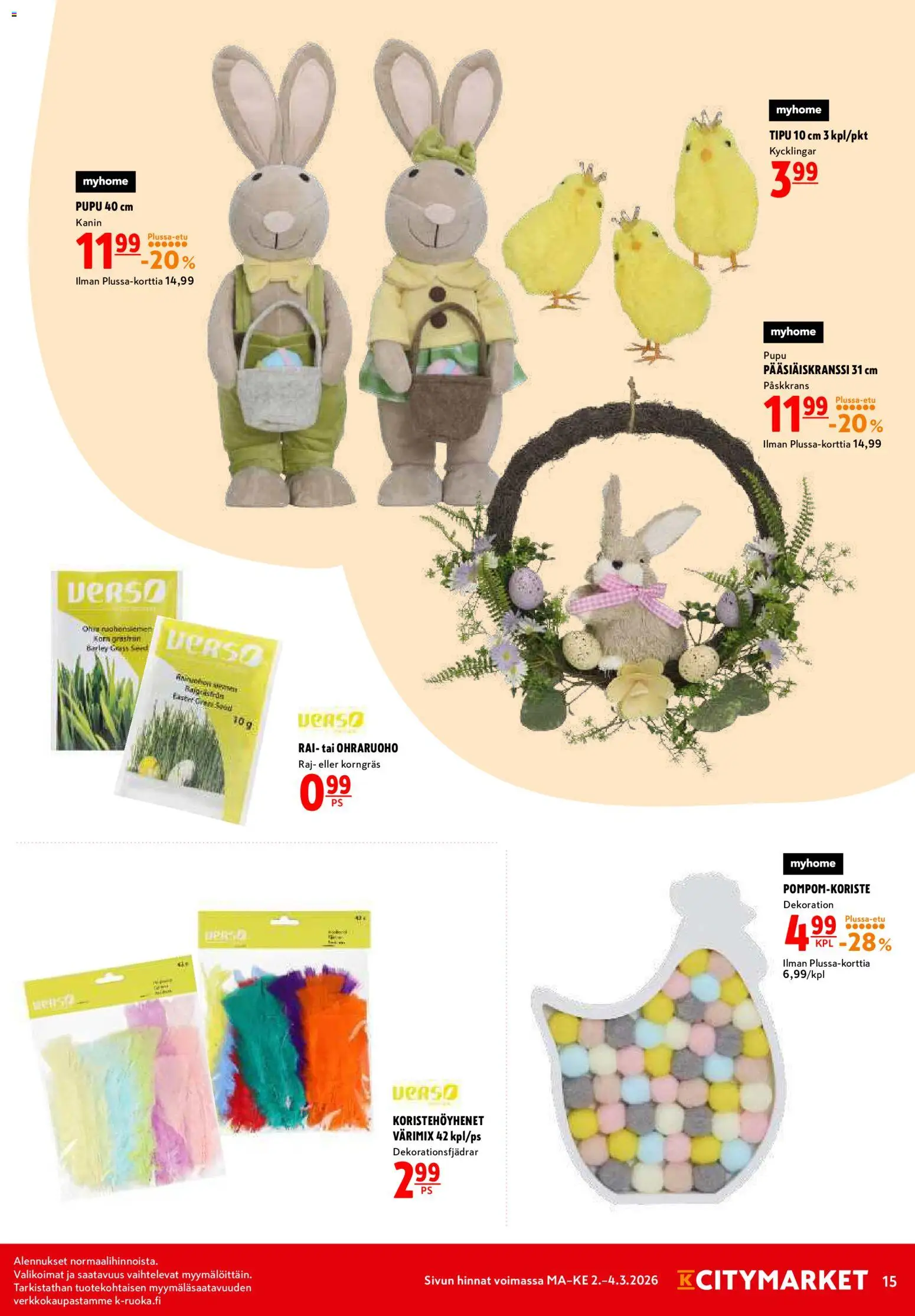 K-Citymarket tarjoukset – voimassa 02.03.2026 alkaen | Sivu: 15