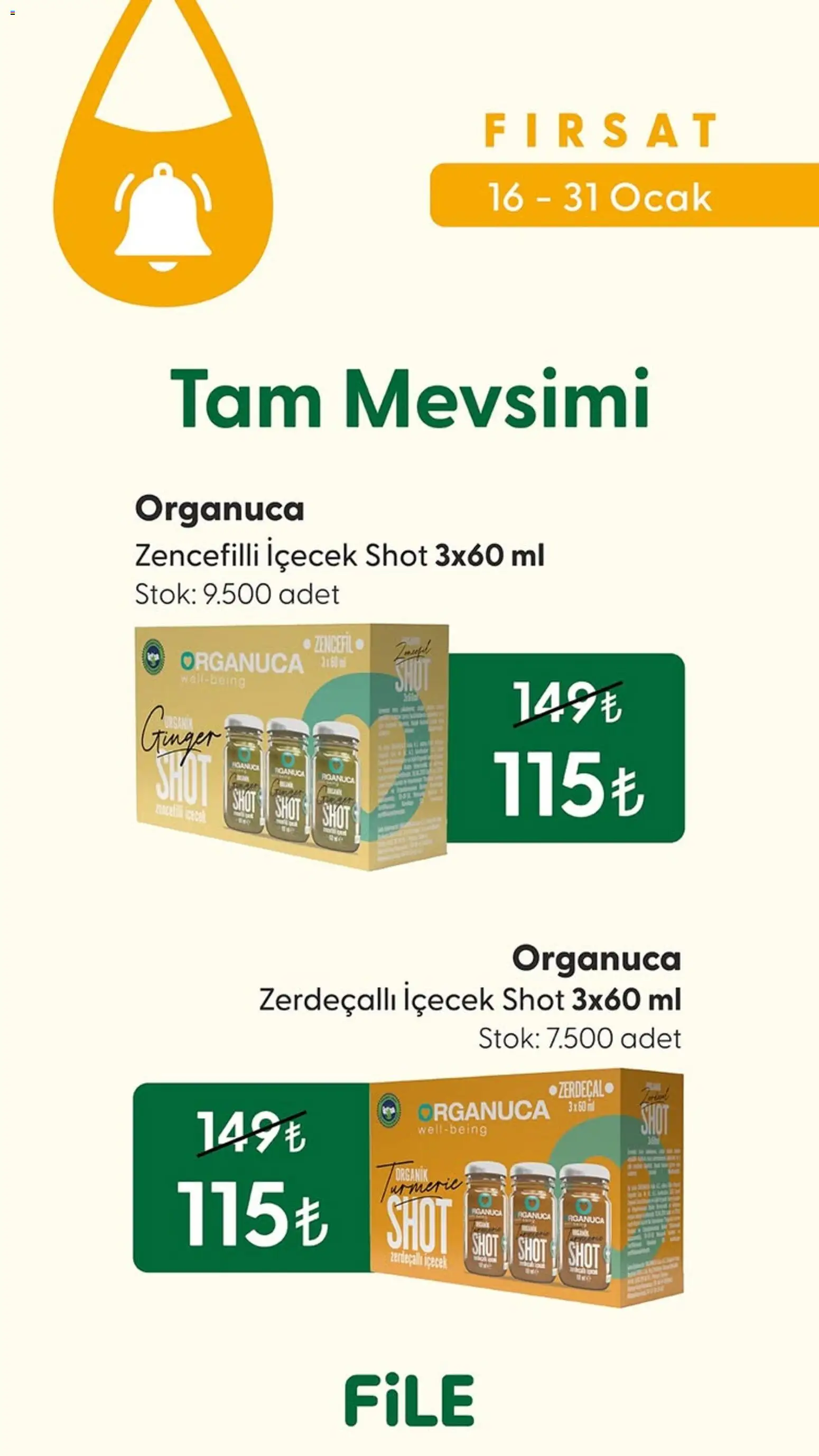 File Market Katalog - 16.01.2026 tarihinden itibaren geçerlidir | Sayfa: 3 | Ürünler: Zencefil, Zerdeçal, Ocak