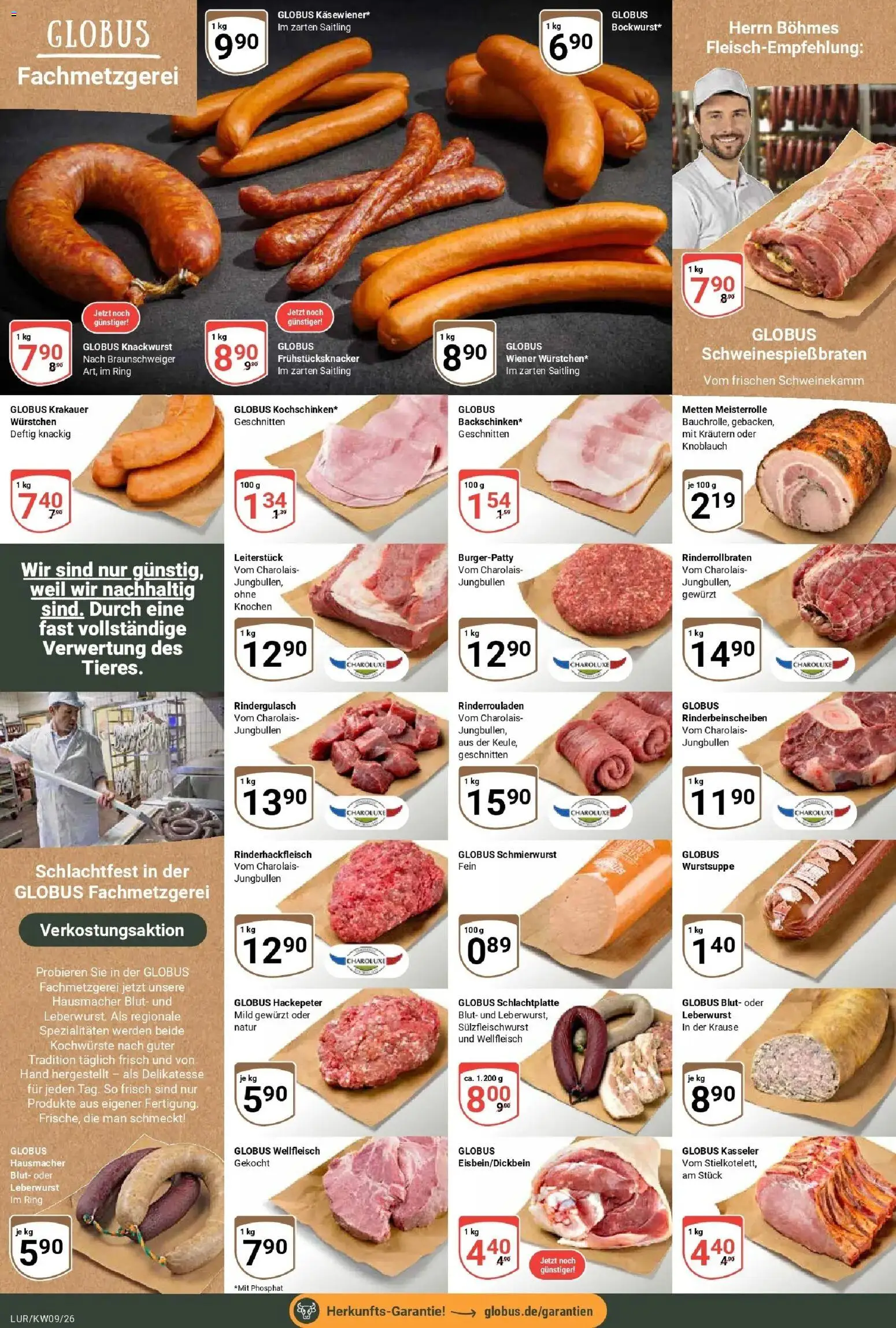 Globus Prospekt Hamburg – gültig ab 23.02.2026 | Seite: 6 | Produkte: Rinderrouladen, Rindergulasch, Knoblauch