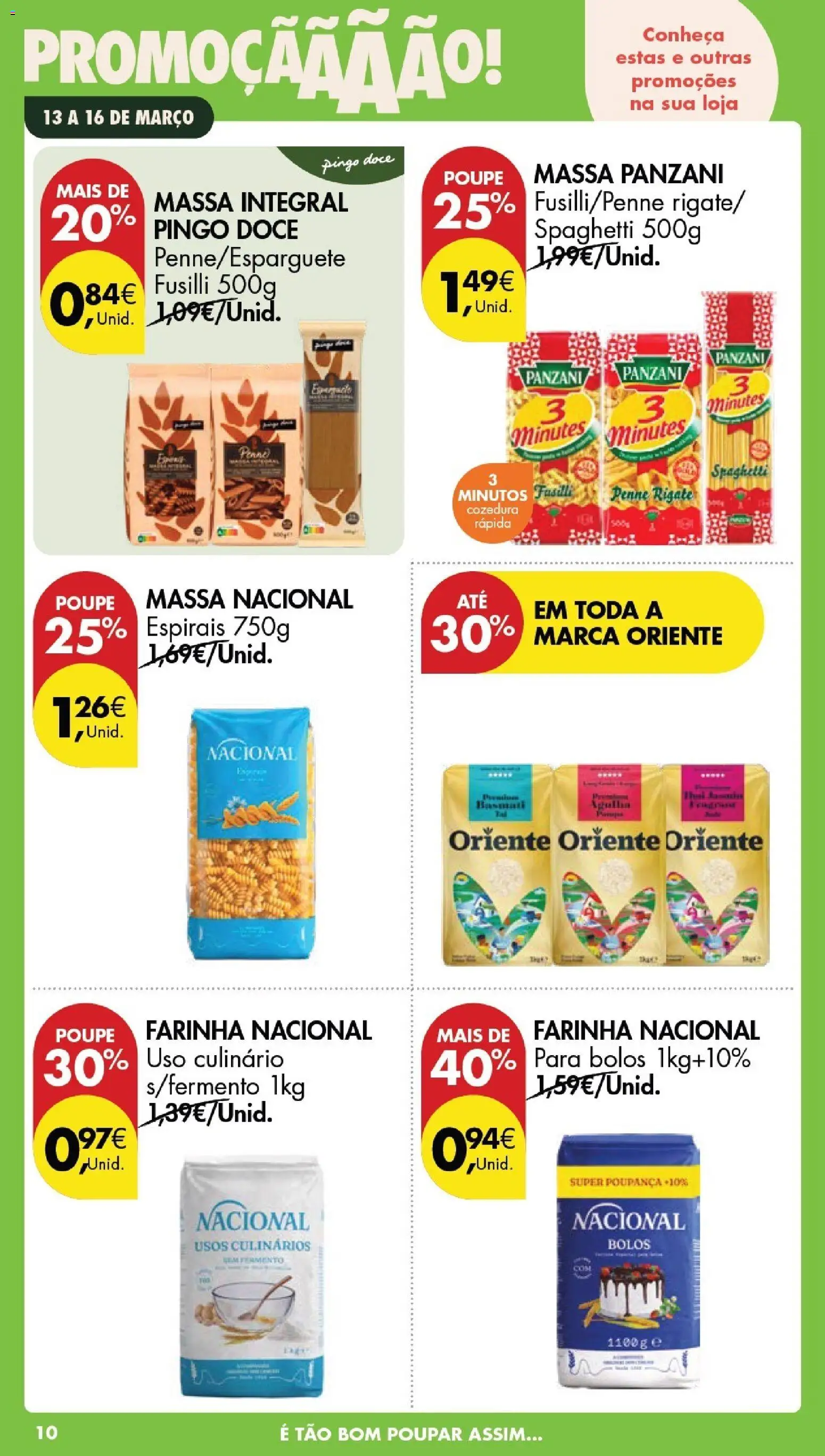 Pingo Doce Poupe este Fim de Semana │ válido de 13.03.2026 | Página: 10 | Produtos: Massa