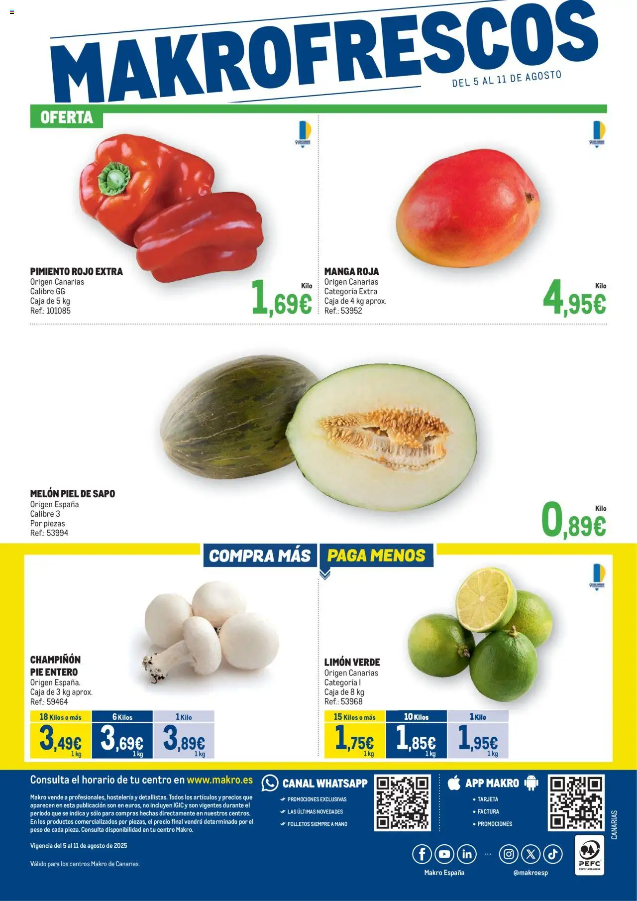 Makro -  Fresco │ válido desde el 05.08.2025 | Página: 2 | Productos: Φορτιστής, Κάδος απορρυμάτων, Peso, Caja