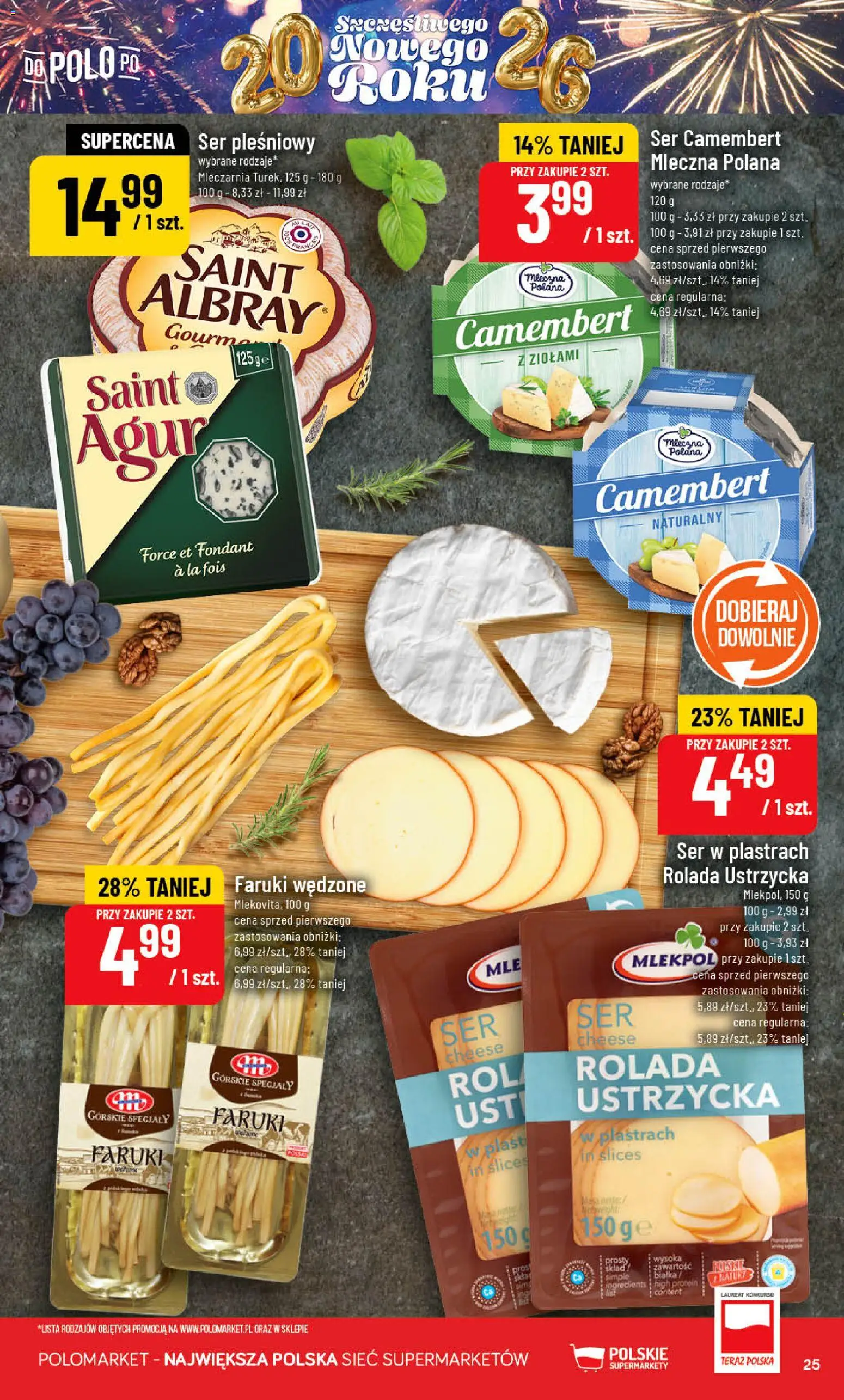 POLOmarket Gazetka od 27.12.2025 | Strona: 25 | Produkty: Ser camembert, Rolada, Camembert, Ser