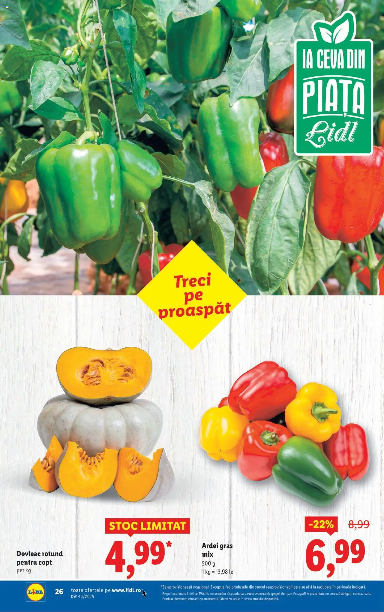 Noul catalog Lidl – valabil de la 29.09.2025 | Pagină: 26 | Produse: Dovleac, Ardei