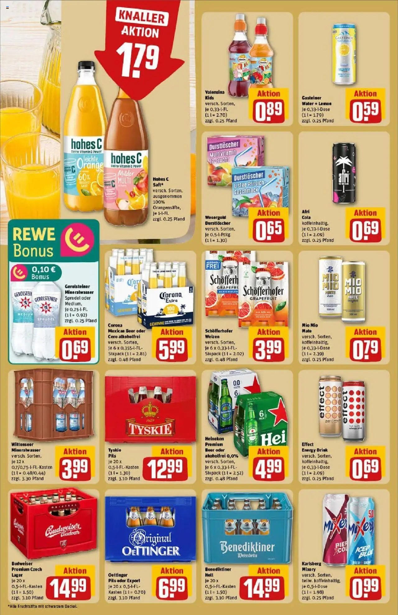 Rewe prospekt Hamburg/Tonndorf	 - gültig ab dem 06.07.2025 | Seite: 24 | Produkte: Durstloscher, Bier, Heineken, Budweiser