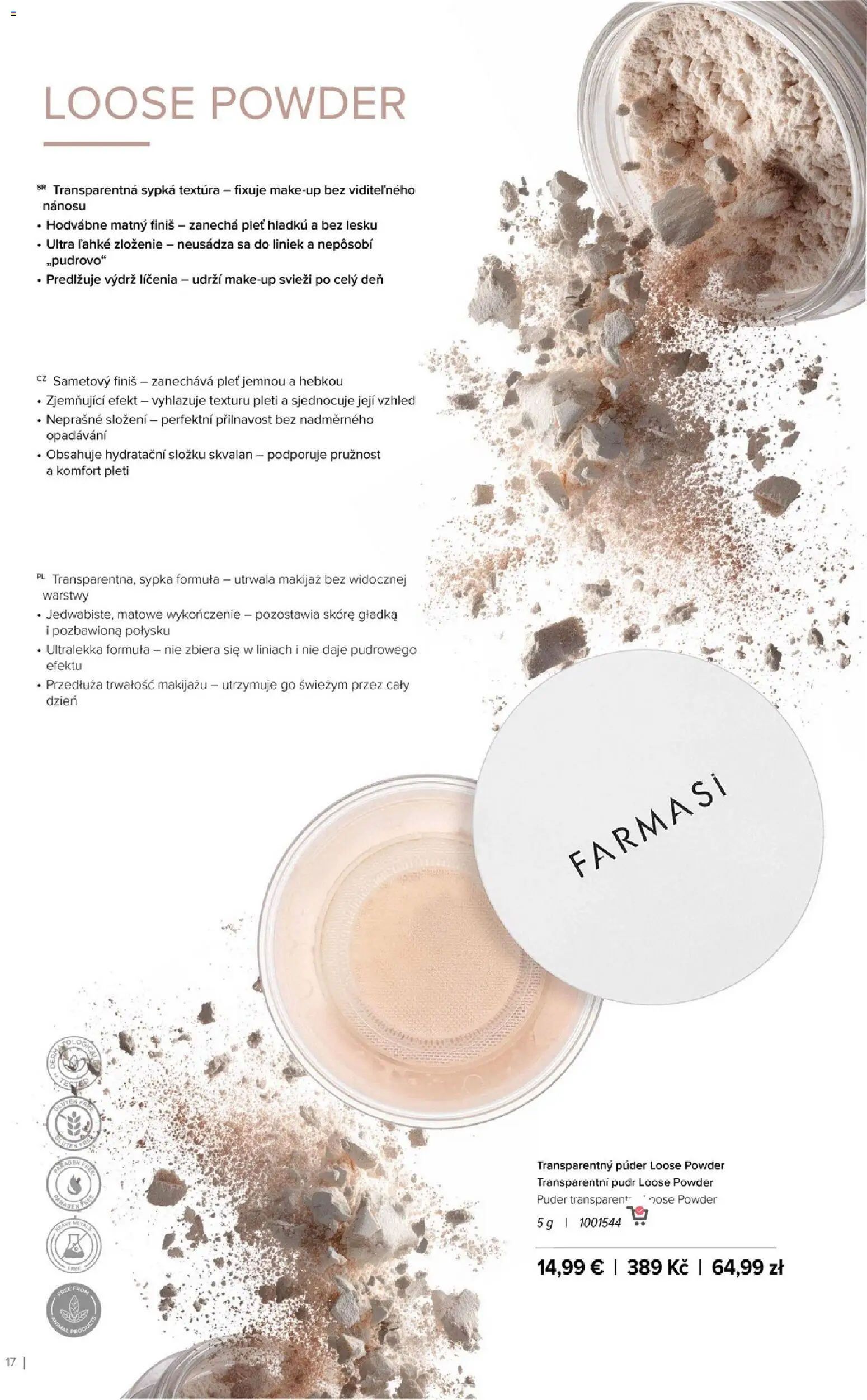 Nové Farmasi akcie – leták je platný od 01.01.2026 | Strana: 17 | Produkty: Púder