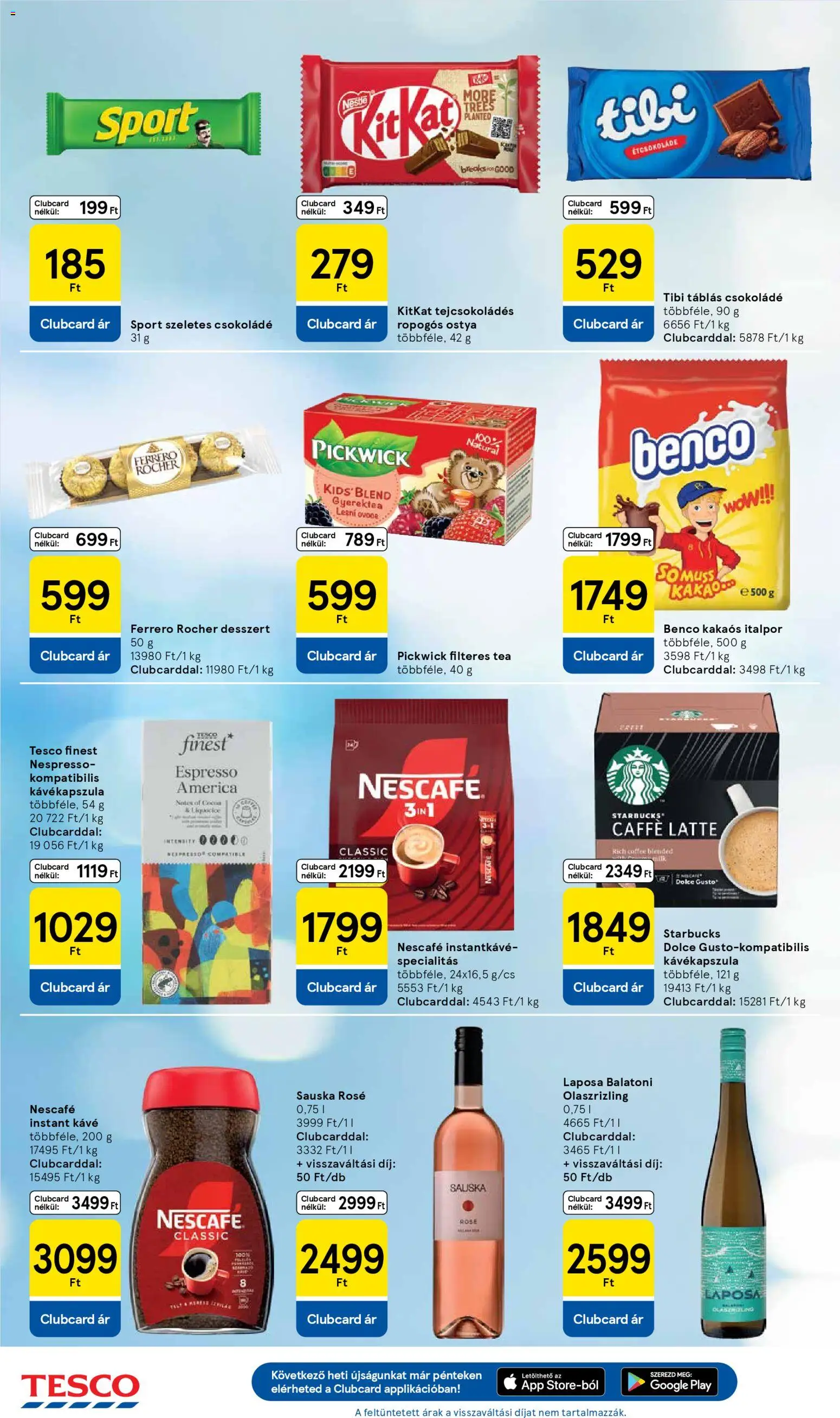 Tesco akciós ujság - amely érvényes a következő dátumtól: 08.01.2026 | Oldal: 22 | Termékek: Dolce Gusto, Ferrero rocher, Kávé, Csokoládé