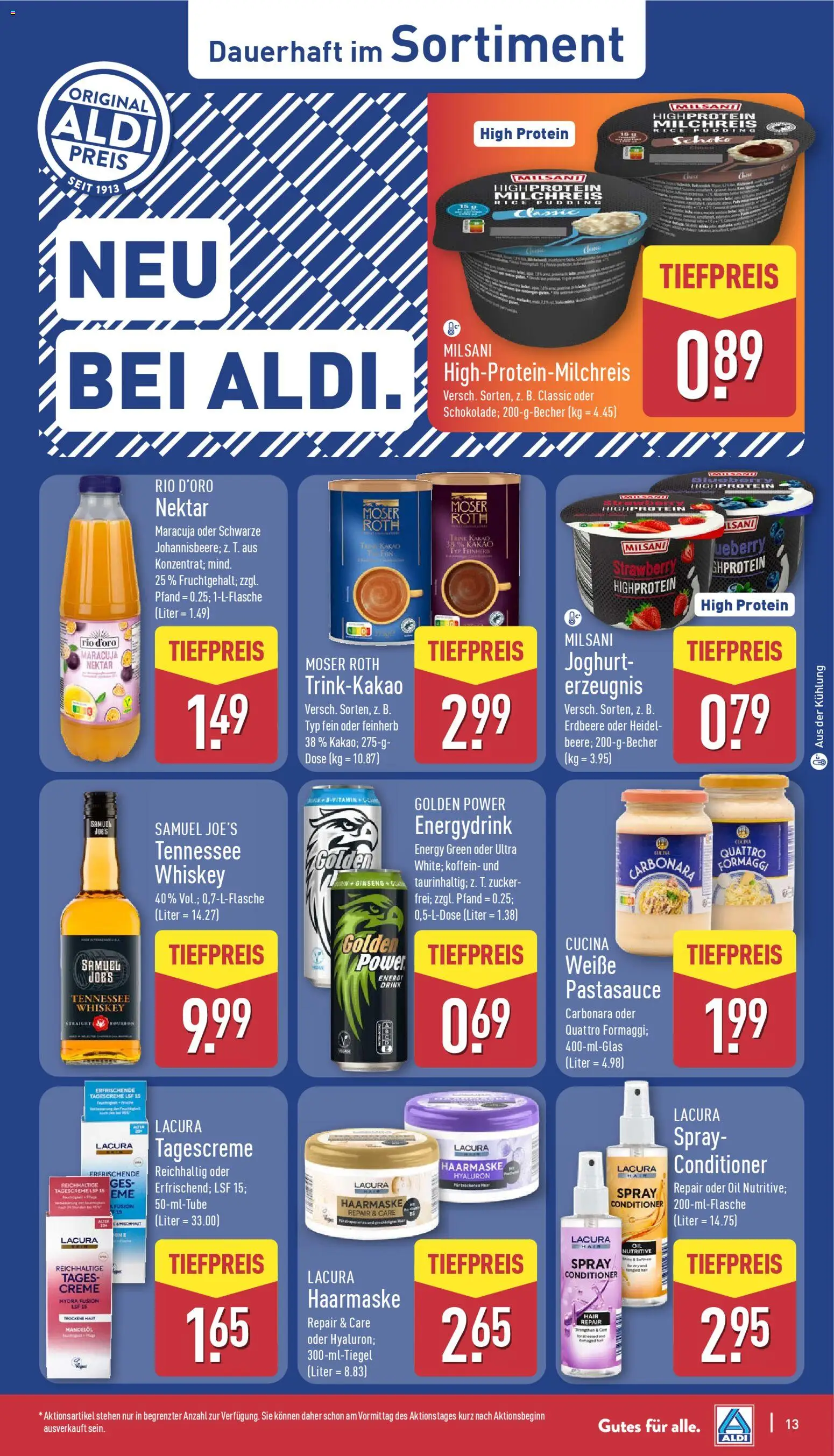 Aldi Prospekt 	 – gültig ab 26.01.2026 | Seite: 15 | Produkte: Energy, Zucker, Tagescreme, Whiskey