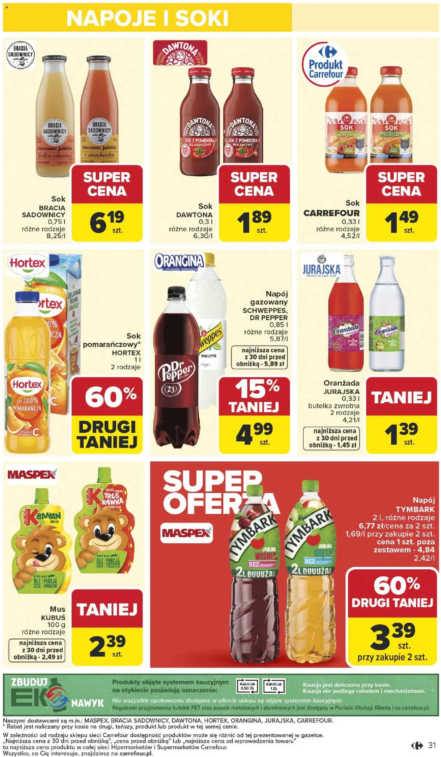 Carrefour Gazetka od 05.01.2026 | Strona: 33 | Produkty: Napoje, Soki, Sok