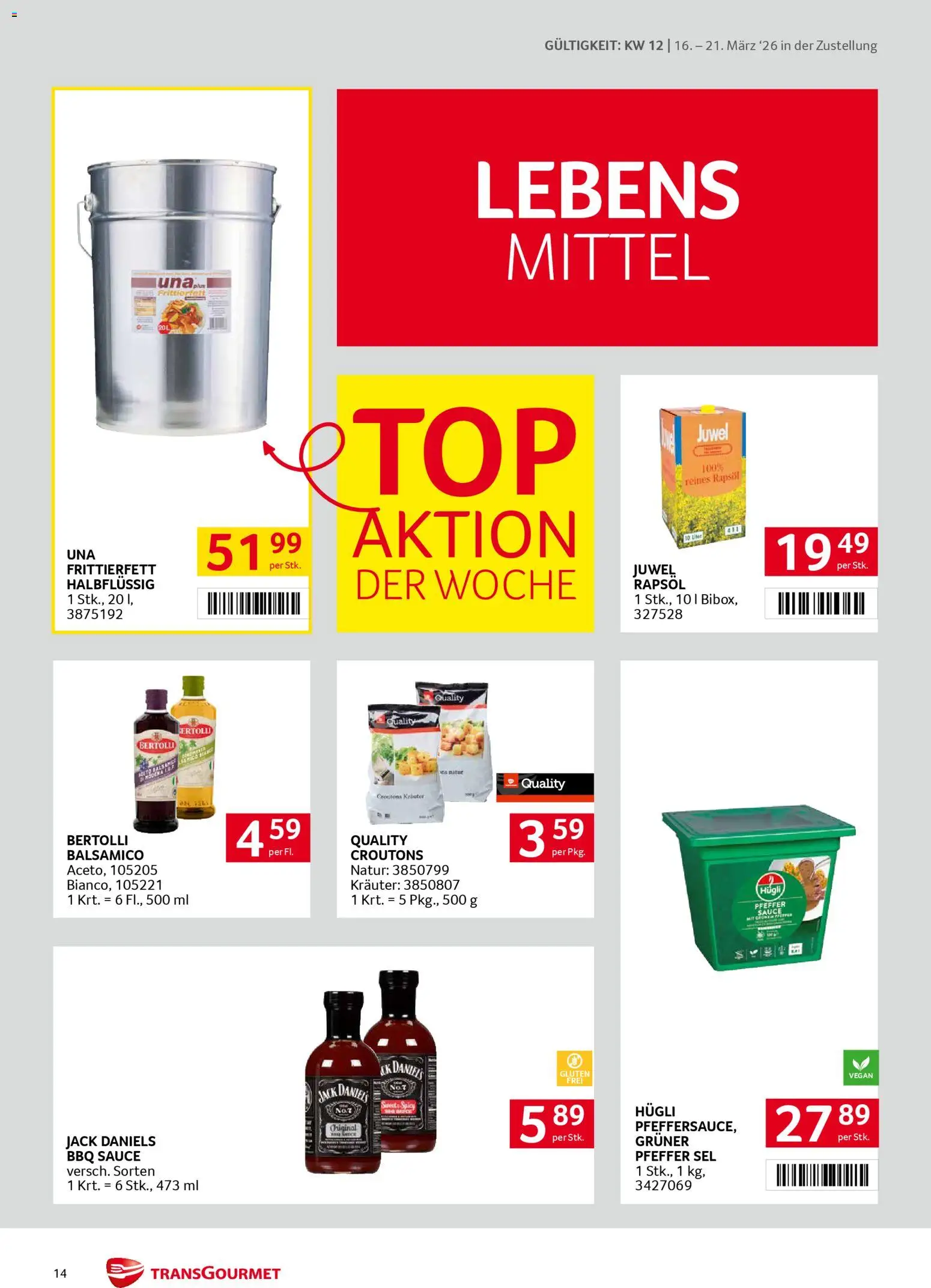 Transgourmet Zustellaktion gültig ab 16.03.2026 | Seite: 14 | Produkte: Pfeffer