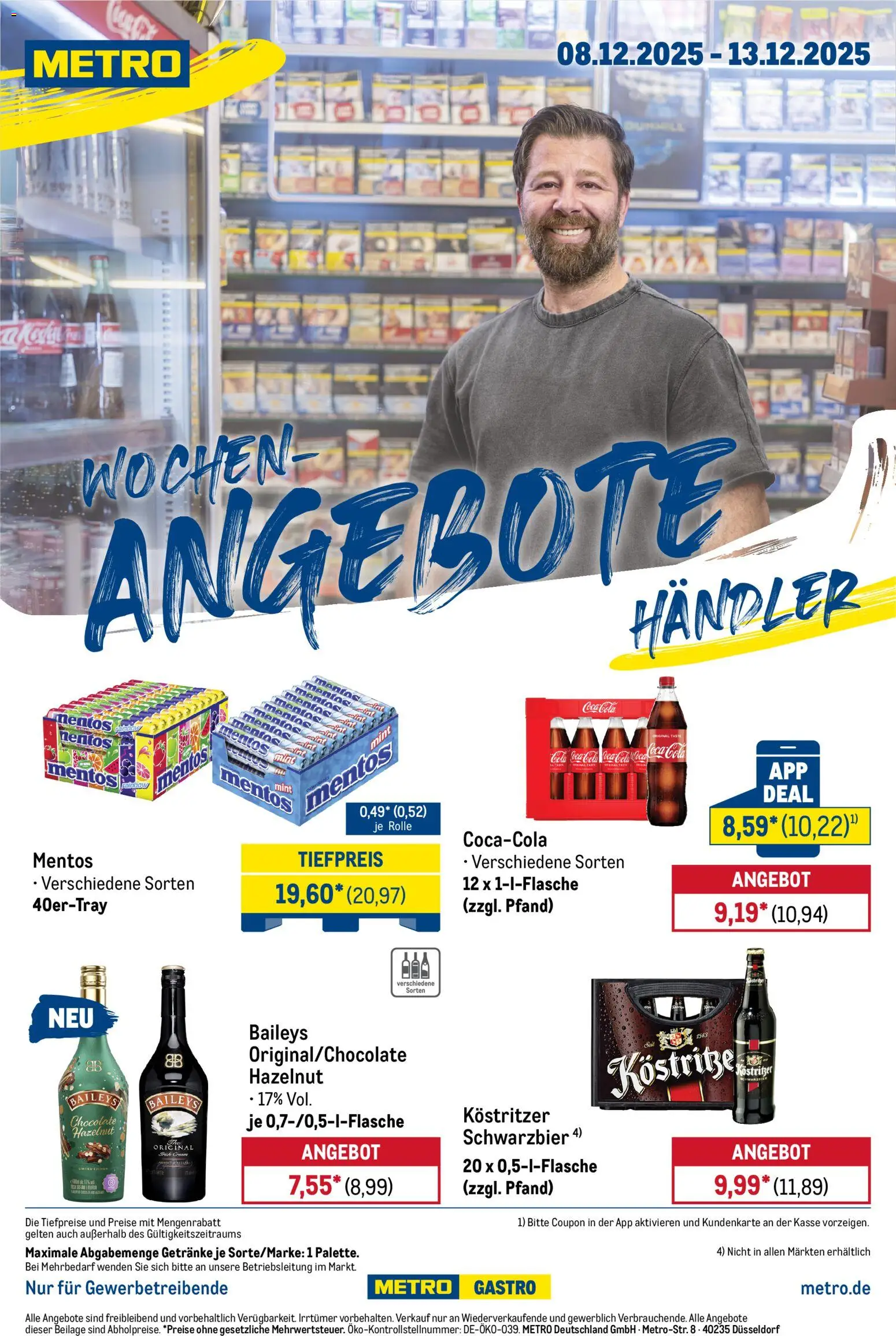 Metro Wochen-Angebote Händler – gültig ab 15.12.2025 | Seite: 1 | Produkte: Red bull, Energy, Waffeln, Aperol
