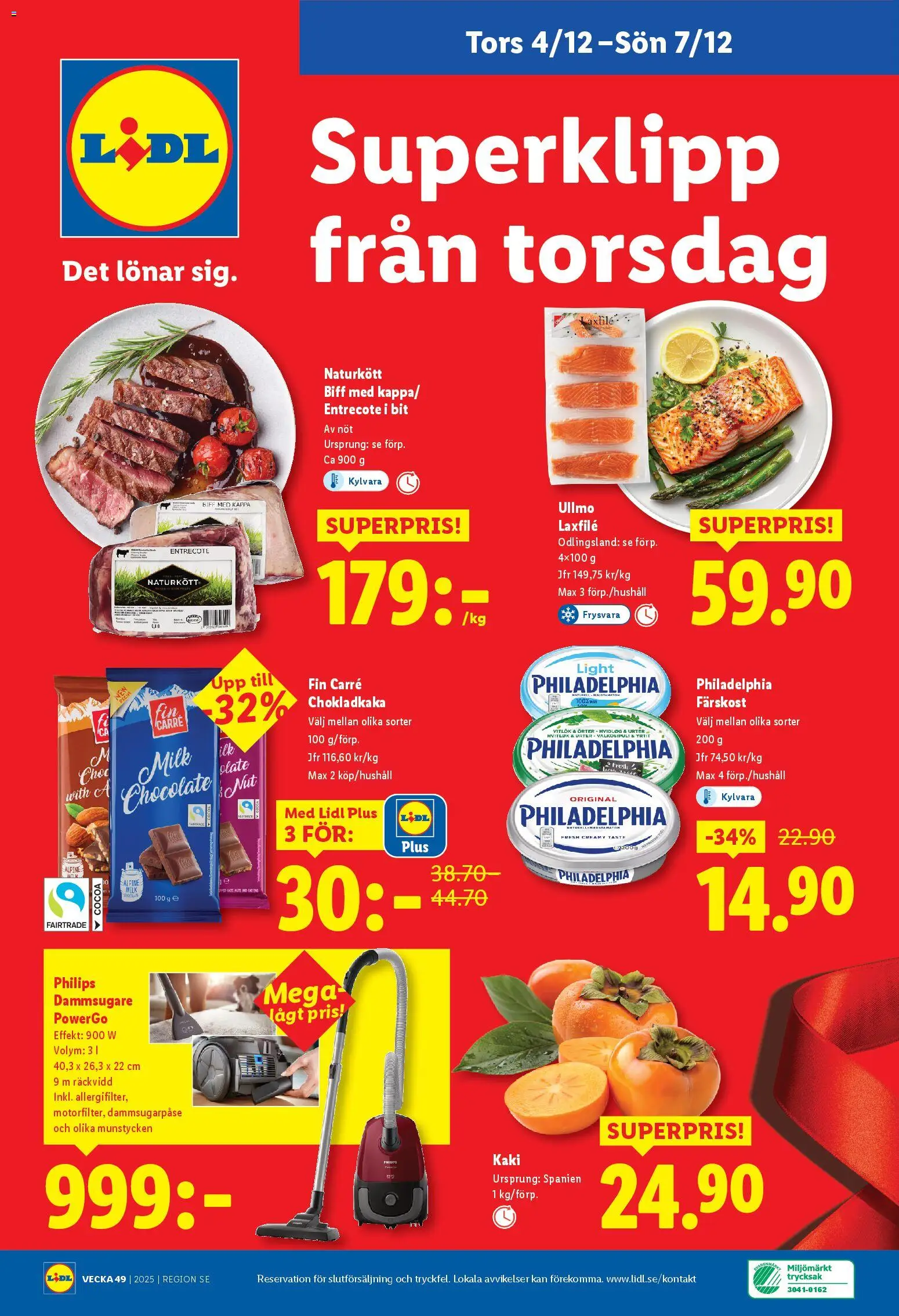 Lidl reklamblad aktuell från 01.12.2025 | Sida: 29 | Produkter: Dammsugare, Entrecote, Kappa, Vitlök