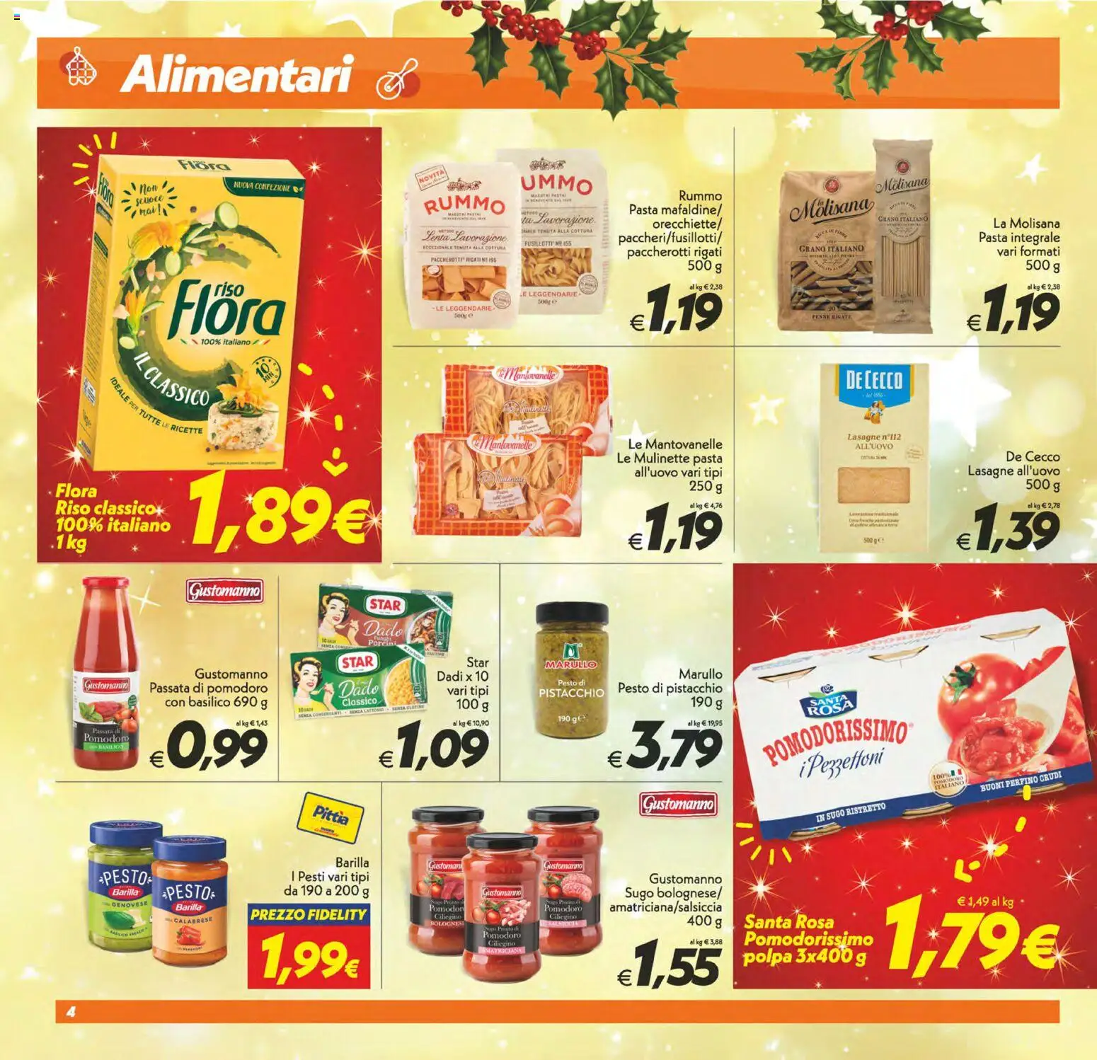 Volantino SuperConveniente del 05.12.2025 | Pagina: 4 | Prodotti: Riso, Salsiccia, Pasta, Basilico