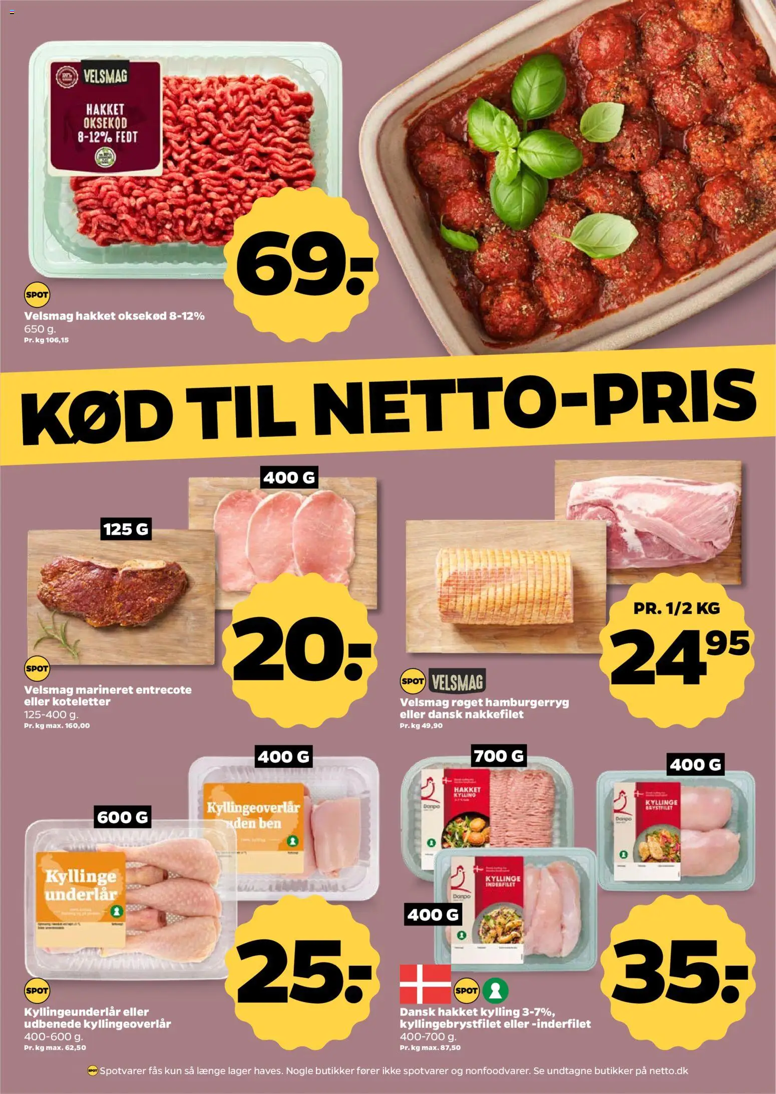 Netto tilbudsavis – gyldig fra 17.01.2026 | Side: 6 | Produkter: Koteletter, Oksekød, Entrecote, Nakkefilet